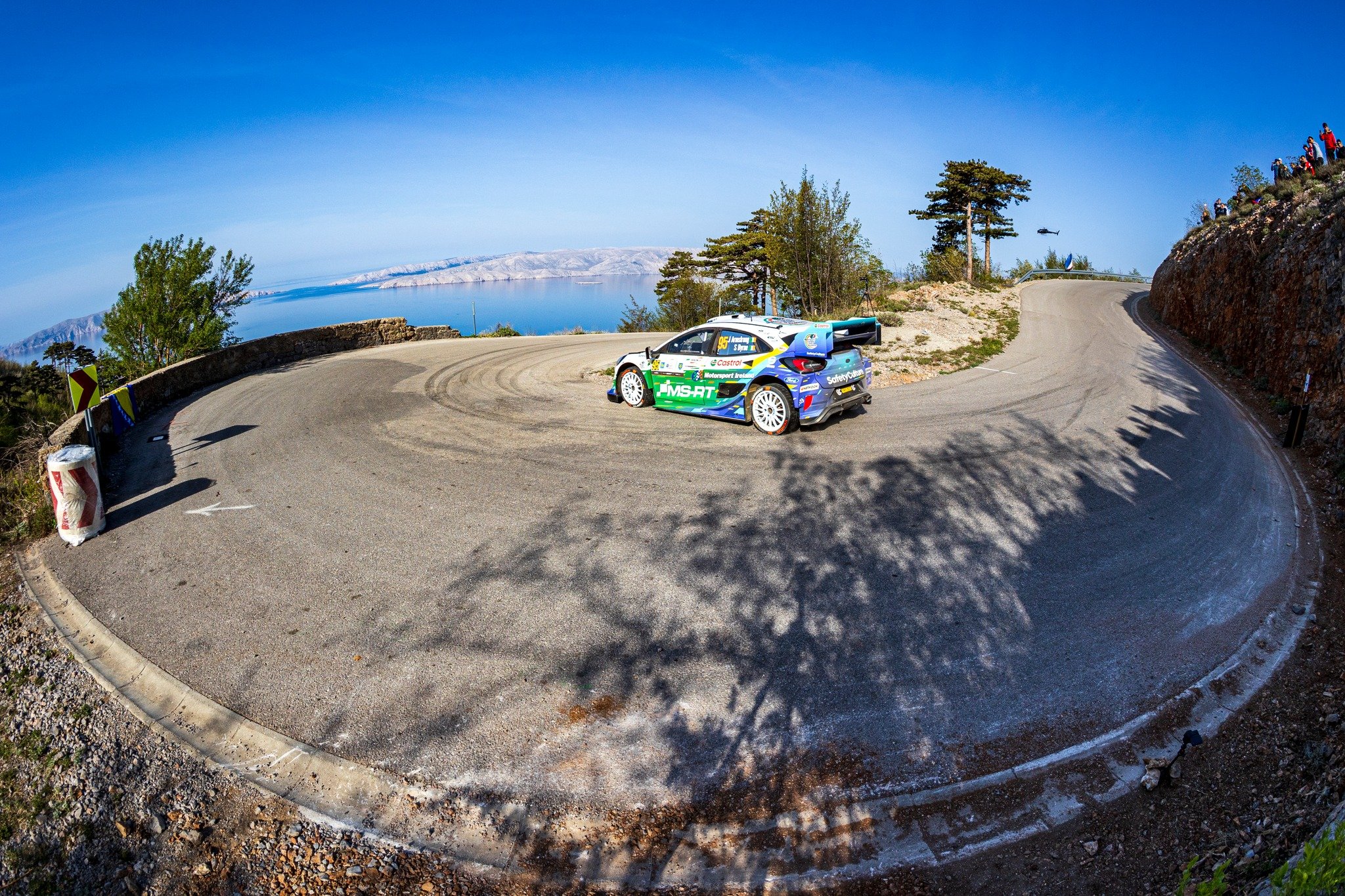 Fisheye view.

Jon Armstrong and Shane Byrne with the Ford Puma Rally1 on SS18 Alan &ndash; Senj 1 at Rally Croatia 2026.

📸 Marco Rimola
&copy;️ Pure WRC Agency
&copy;️ Marco Rimola Photography
⚠️ All rights reserved | Unauthorized use is prohibite