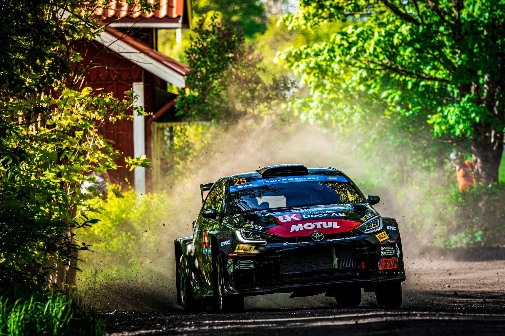 A brief interruption to the peace. 

Patrik Hallberg and John Stigh with the Toyota GR Yaris Rally2 during ERC BAUHAUS Royal Rally Sweden.

📸 Marco Rimola
&copy;️ Pure WRC Agency
&copy;️ Marco Rimola Photography
⚠️ All rights reserved | Unauthorized