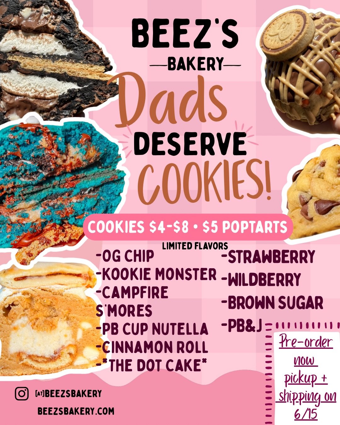🍪 DADS DESERVE COOKIES TOO 🍪

Father&rsquo;s Day is right around the corner, and we&rsquo;ve loaded up the menu with some seriously over-the-top treats for the dads who deserve more than another tie. 😏

From gooey stuffed cookies to nostalgic Pop-