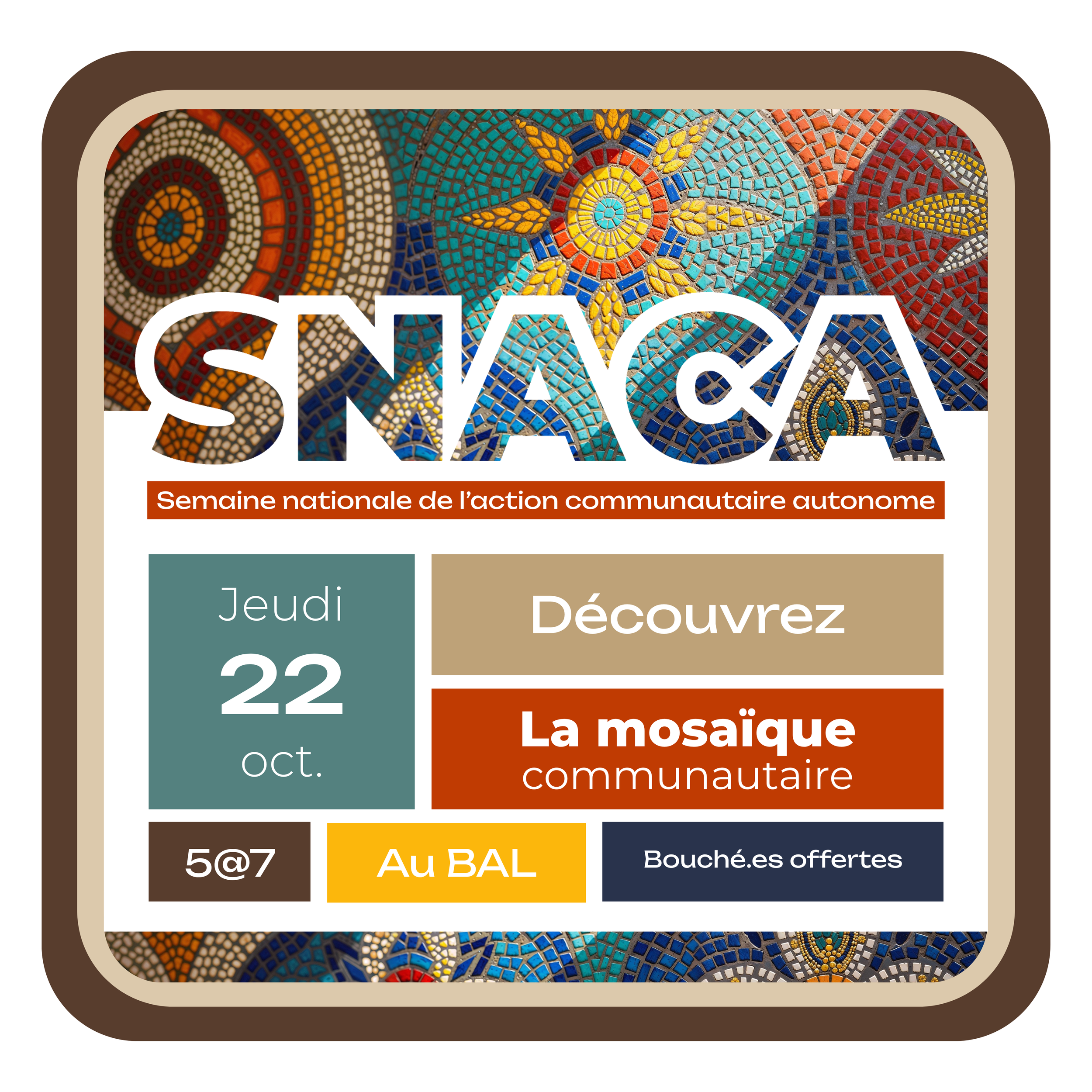 SNACA 2026 | Dévoilement de la mosaïque communautaire