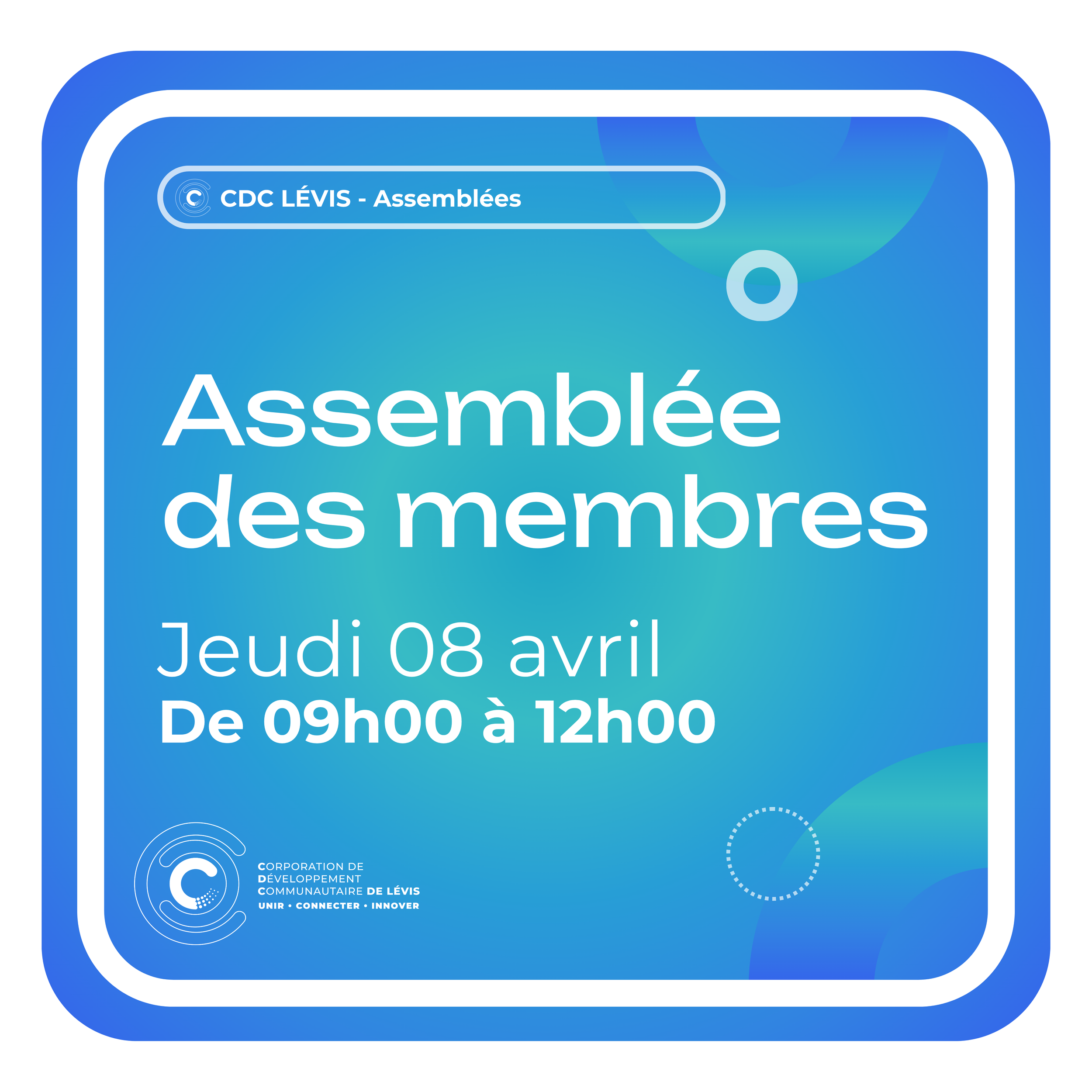 Assemblée des membres - 08 avril 2027