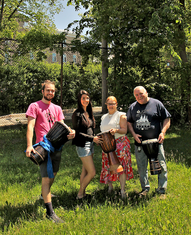 Cercle de percussions dans les Parcs Vibrants