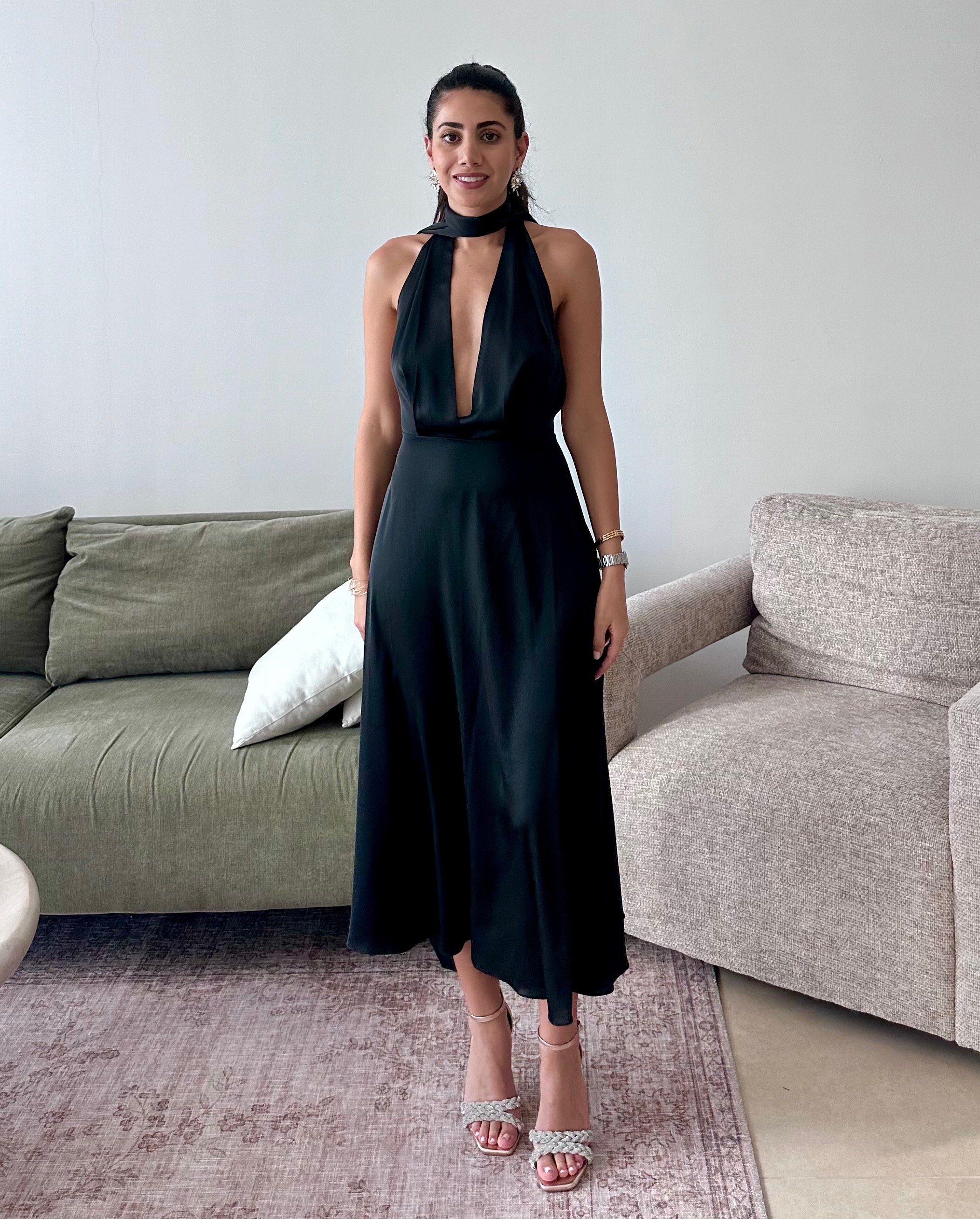 Mirae Black Dress - Size 38 - AED 1,300