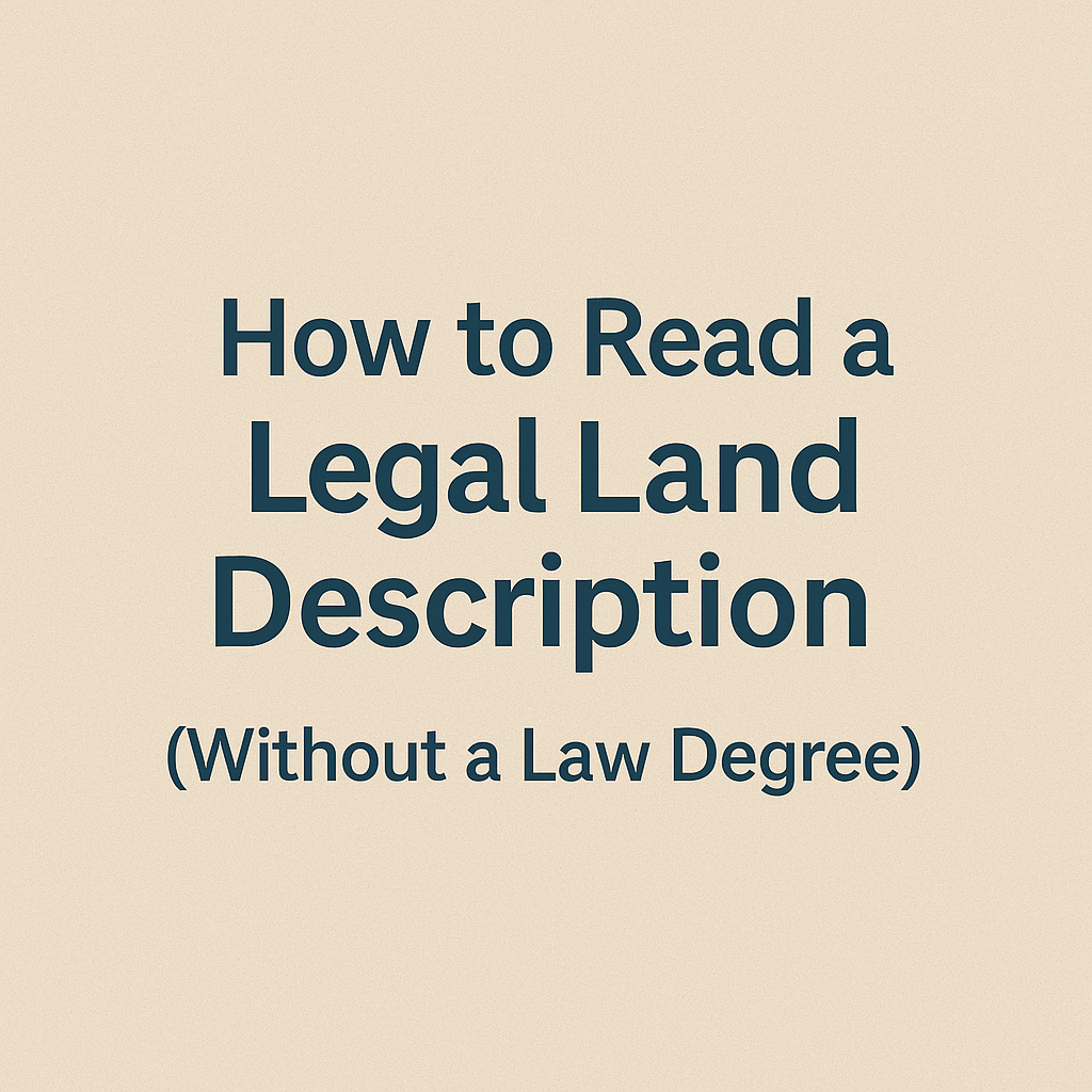 Why Legal Land Descriptions Matter