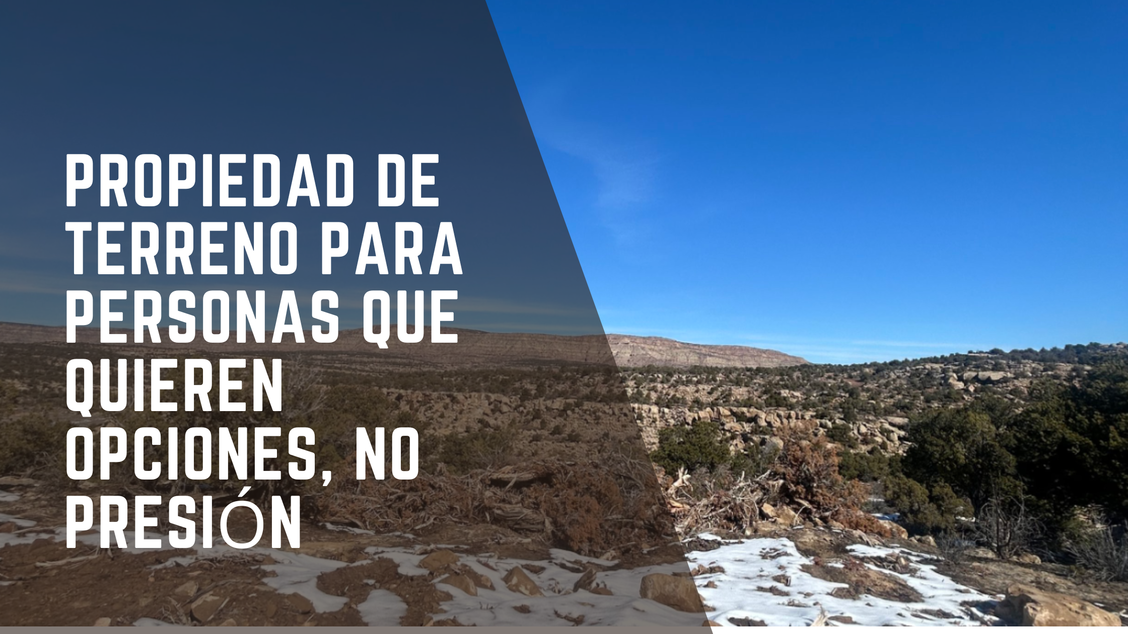 Propiedad de Terreno para Personas que Quieren Opciones, No Presión