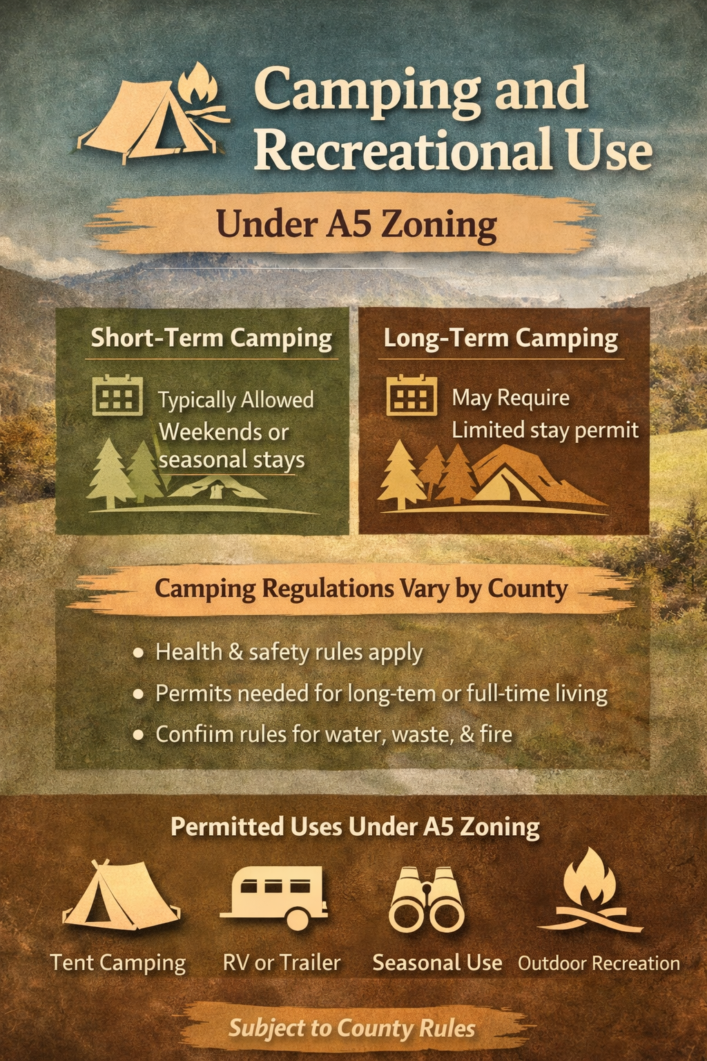 camping and recreational zoning