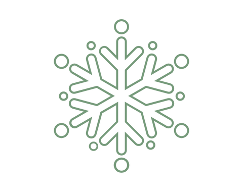 Outline of a snowflake design.