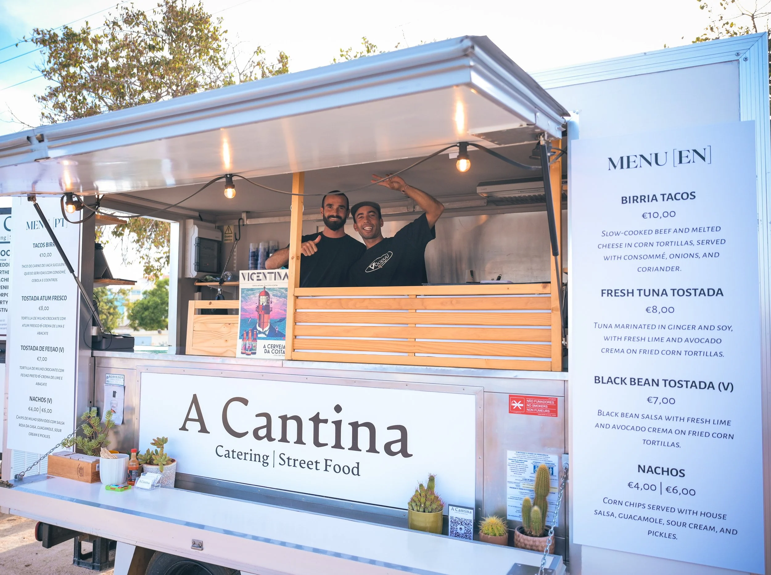 foodtruck at a portuguese festival in the algarve