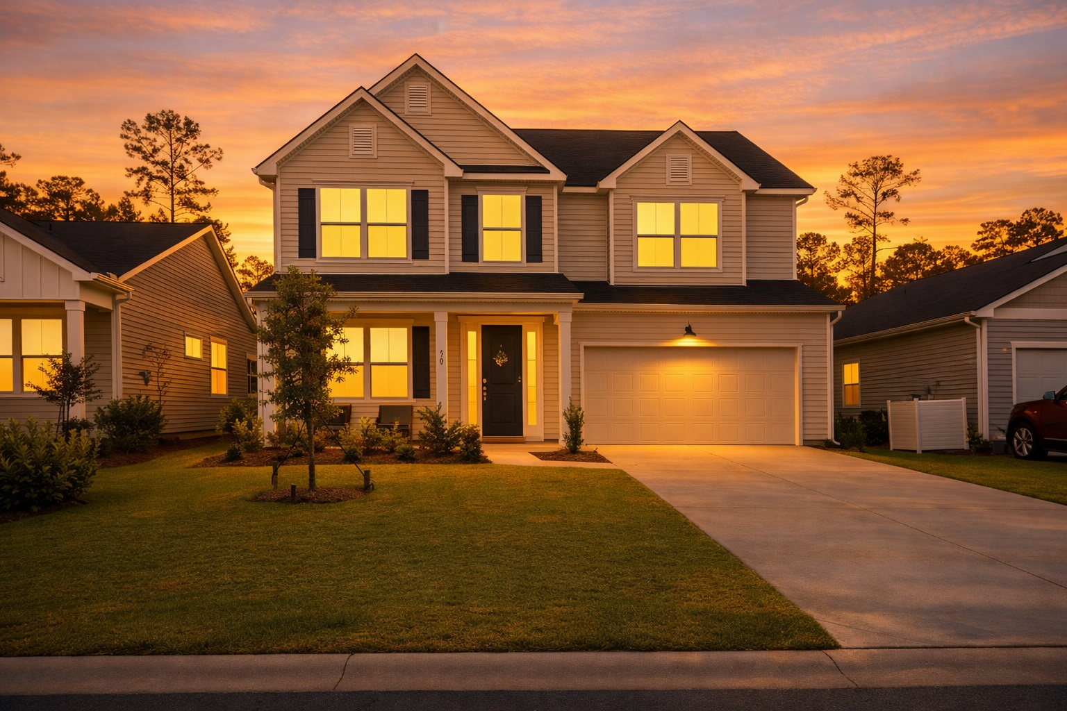 Photo of 50 Hartwell Rd taken during golden hour