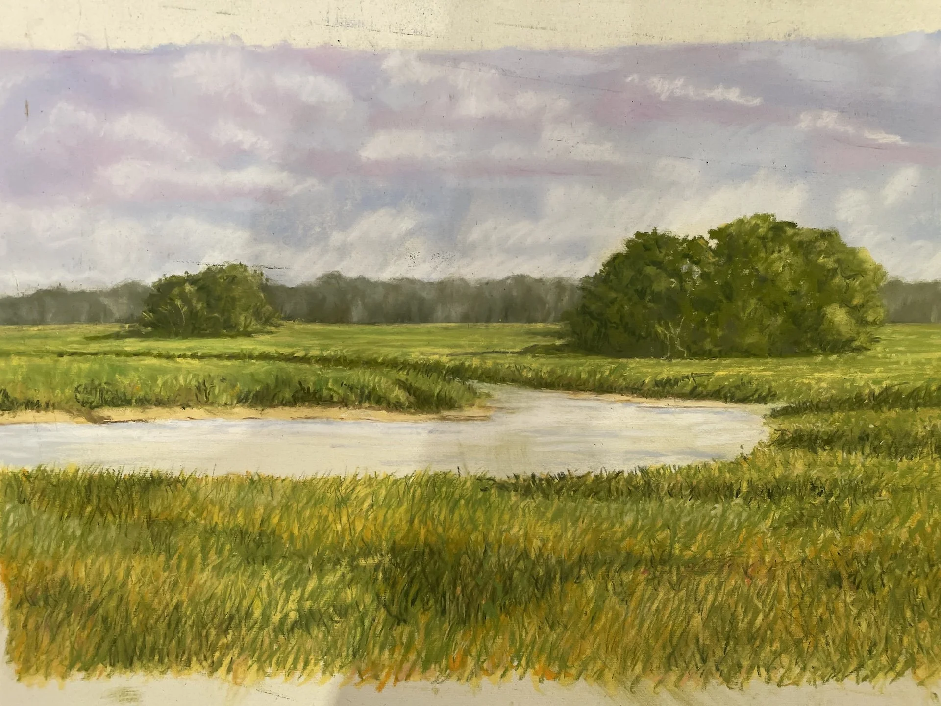 Coast Landscape II, Pastel Board 