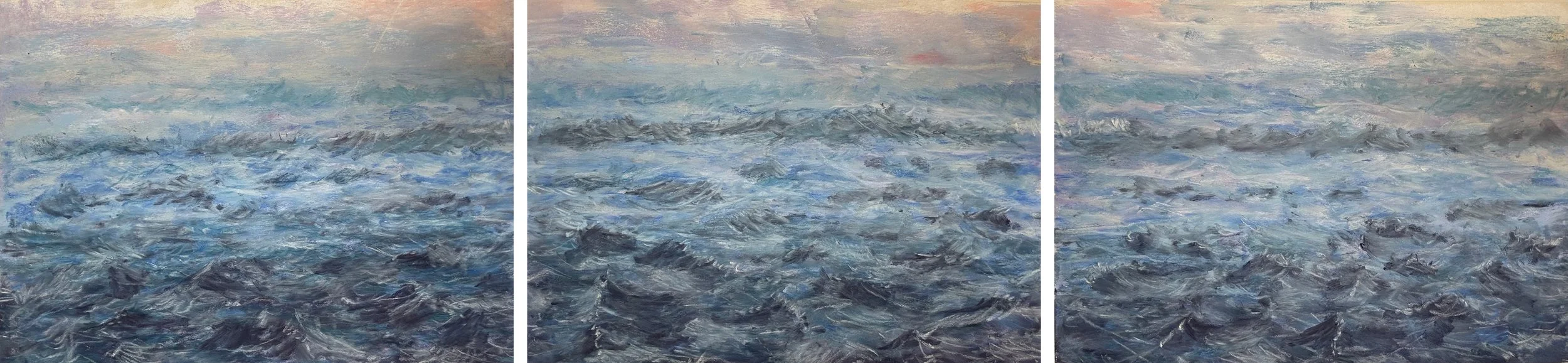 Waves Triptych, 12x36