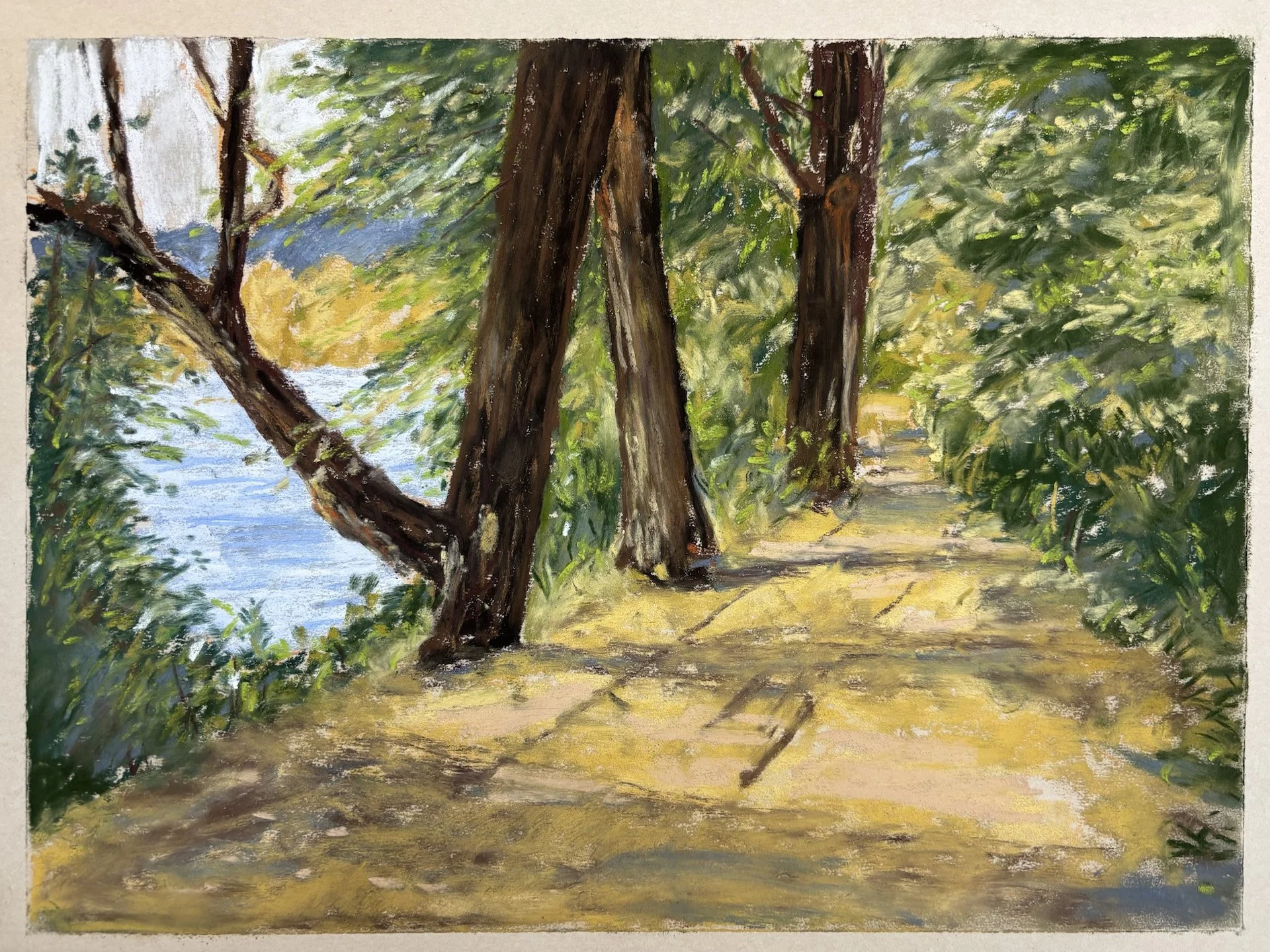 Trees Landscape I, Pastel Board, 16x20