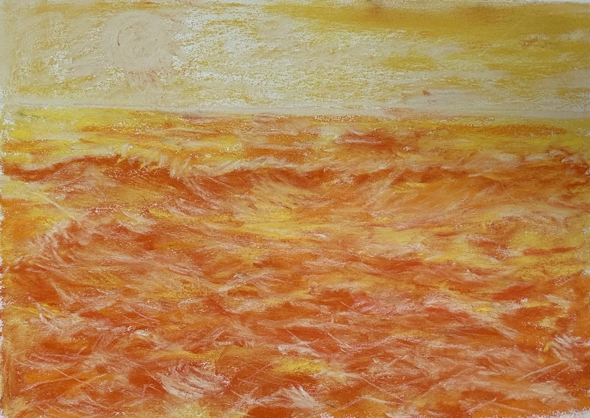 Sea Landscape II, Pastel Board, 9x12