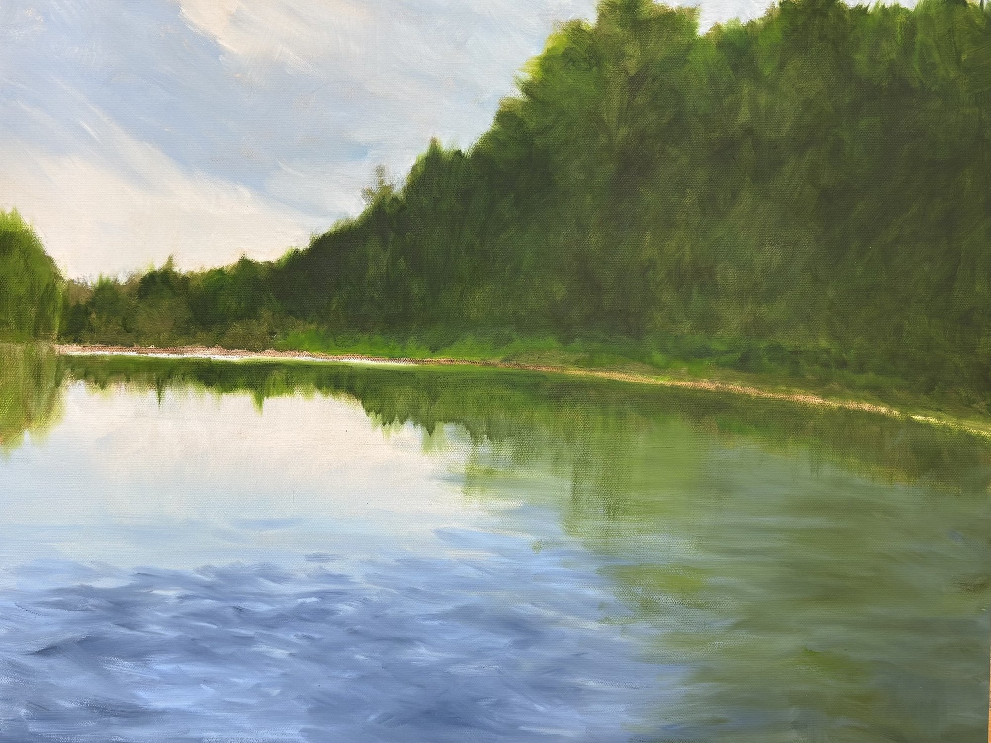 Lake Landscape I, Oil on Cotton Canvas, 24x20