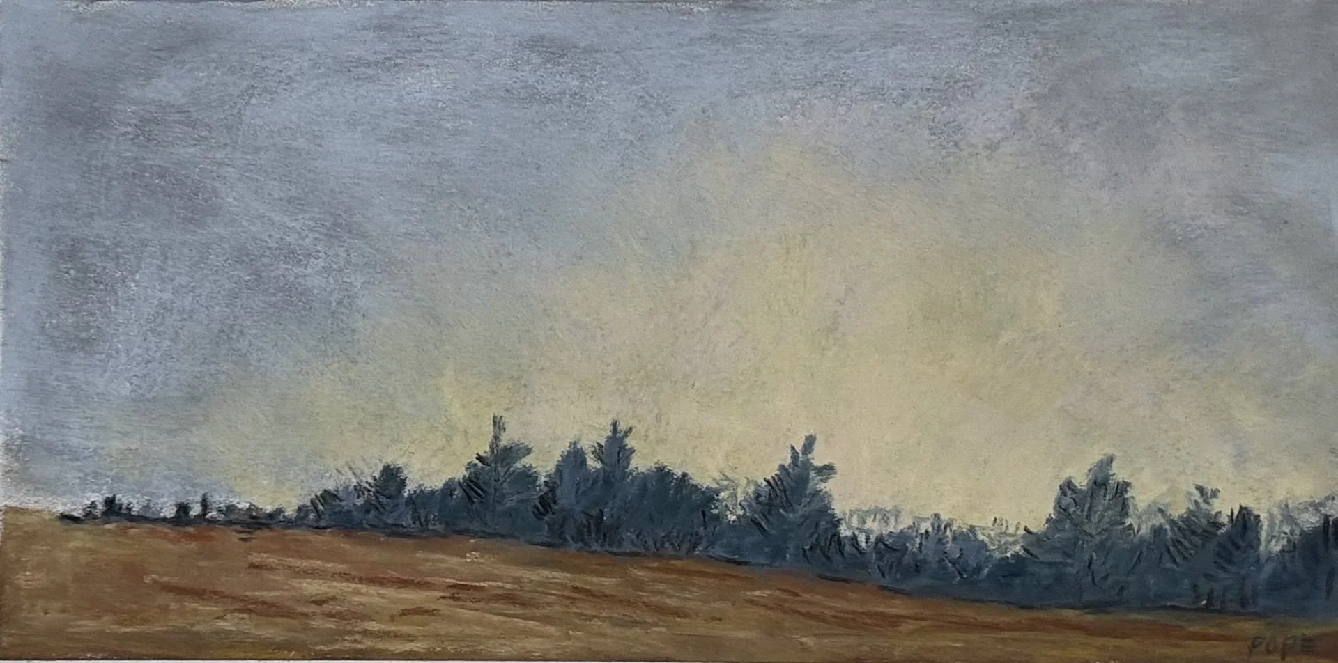 Misty Landscape, Pastel Board