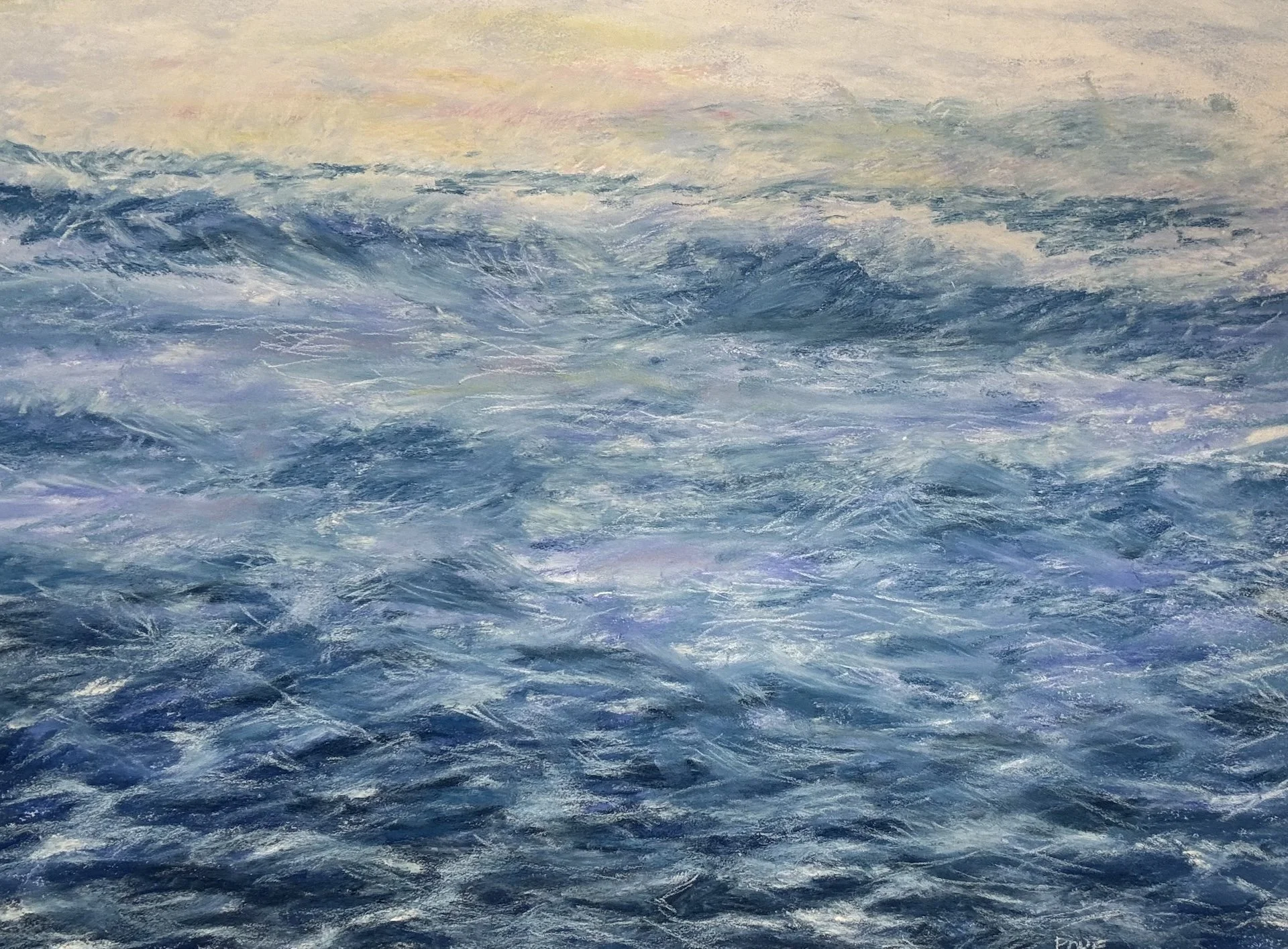 Sea Landscape I, Pastel Board, 18x24