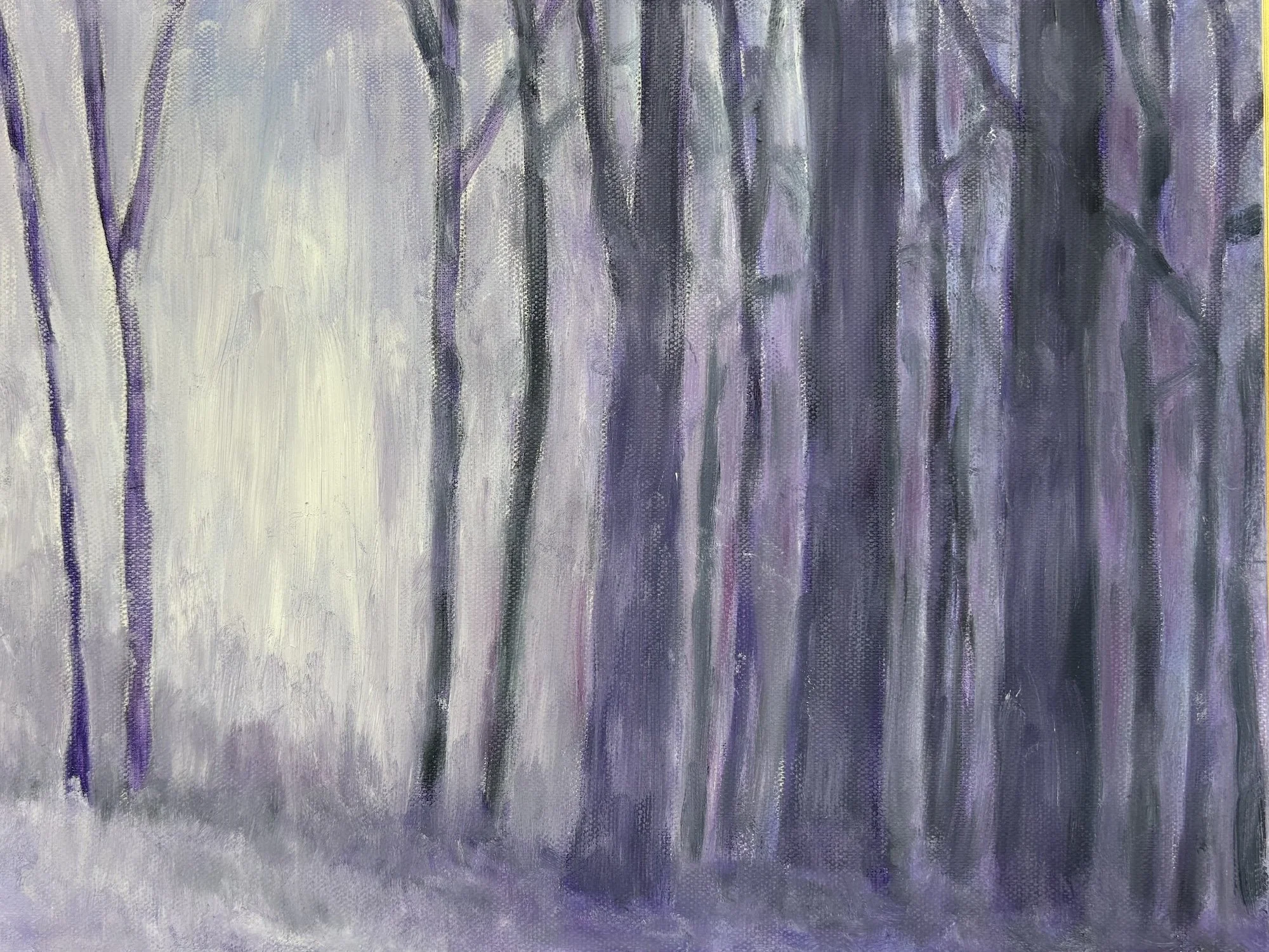 Winter Trees II, Oil on Canvas, 14x11