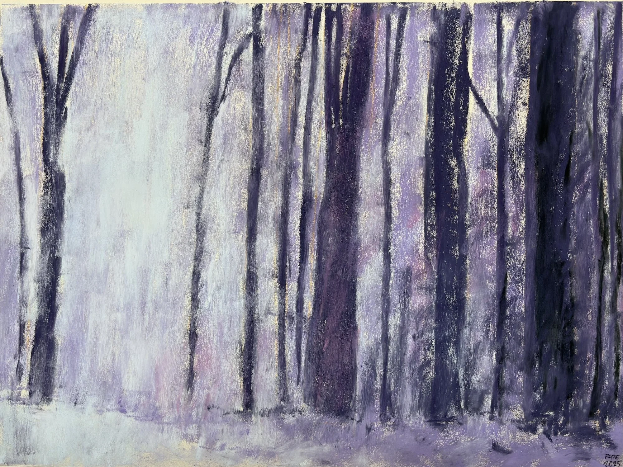 Winter Trees V, Pastel