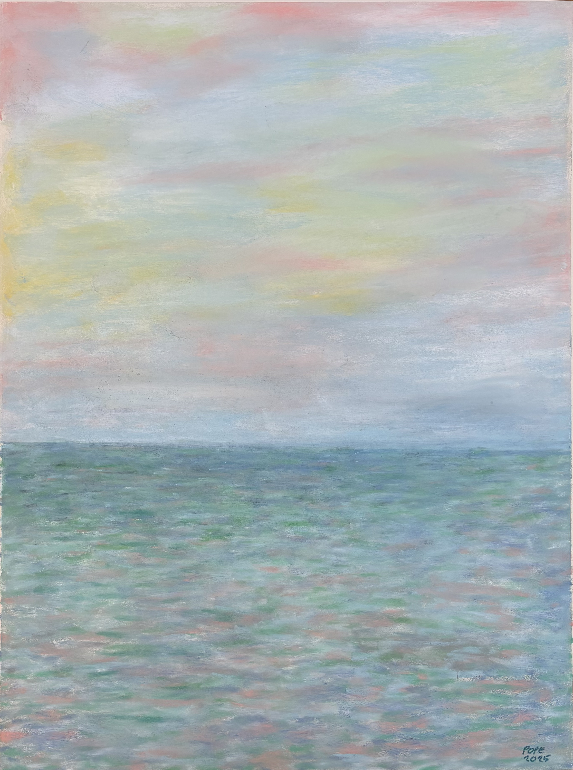 Sea Landscape III, Pastel on Board, 18x24