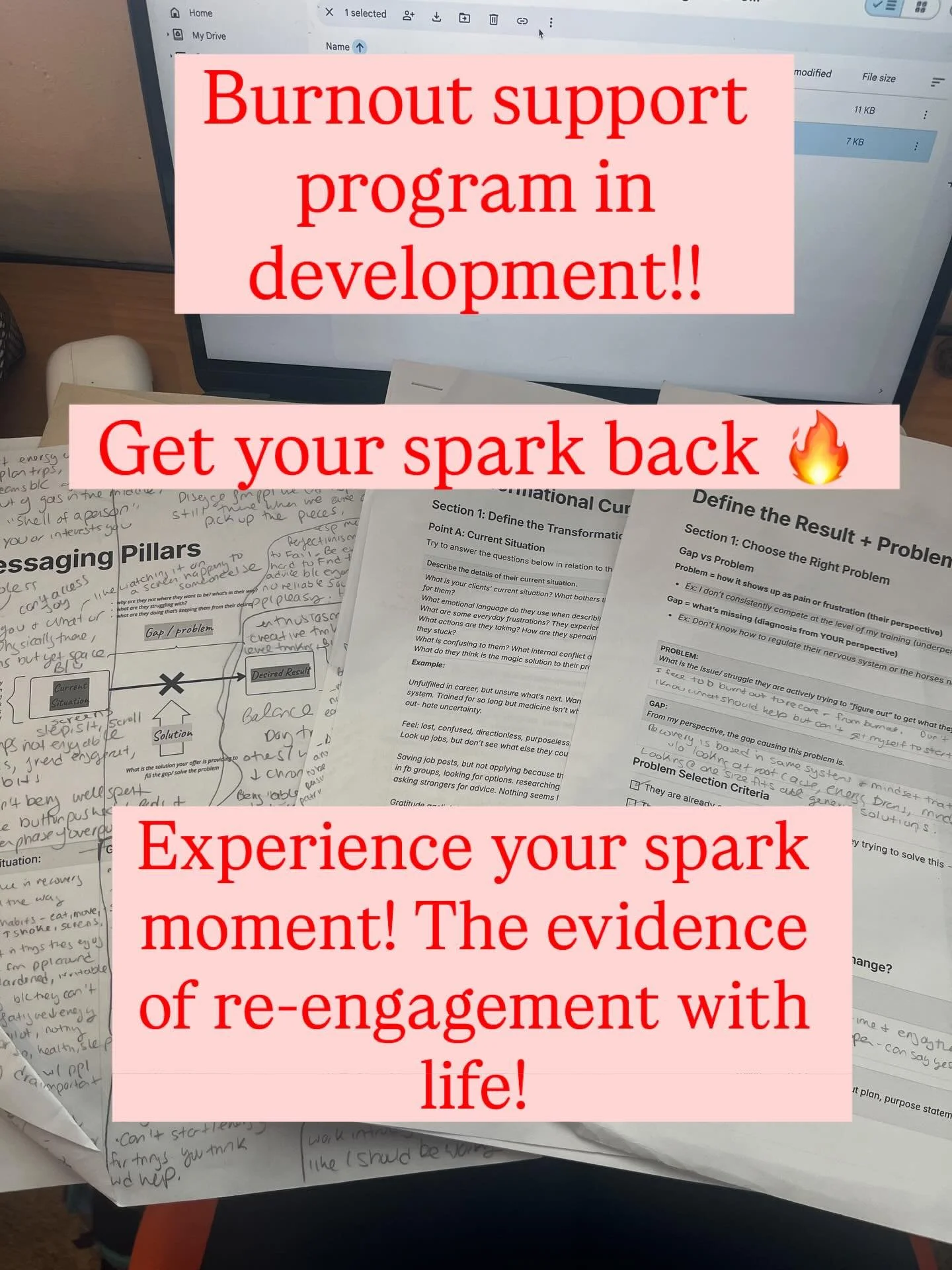 I am so excited to be deep in the creation phase for a burnout support program to guide you in getting your spark back!

🌀😵&zwj;💫Burnout can feel like a black hole&hellip;
&hellip; a self perpetuating cycle, a dark cold room.

🔥The program is int