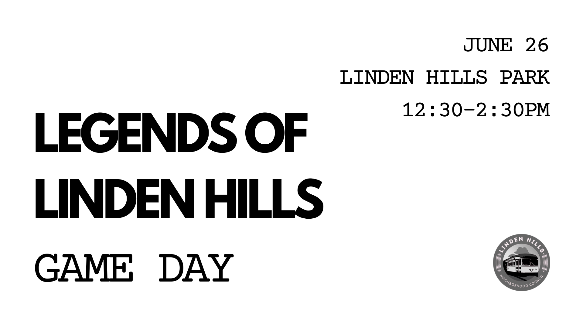 Legends of Linden Hills Game Day