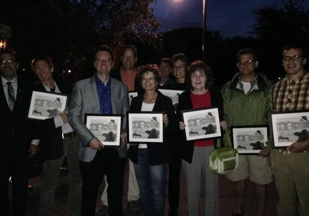Sen. Scott Dibble pictured with 2013 Treasures: Larry LaVercombe, Rick Anderson, Jim Scott, Jean Johnson, Pat Smith, Ann Voda, Sara Jaehne, Eric Hansen, Aaron Tag