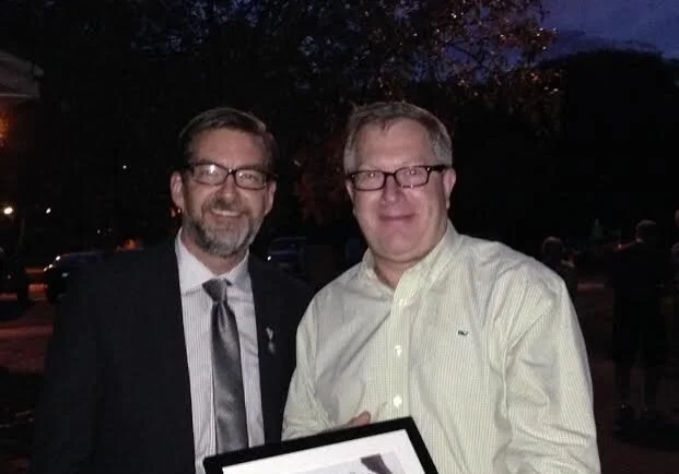 Sen. Scott Dibble with former LHiNC Treasurer and all around savior, Tim “Boom Boom” Voltz (2013 Treasure Program)