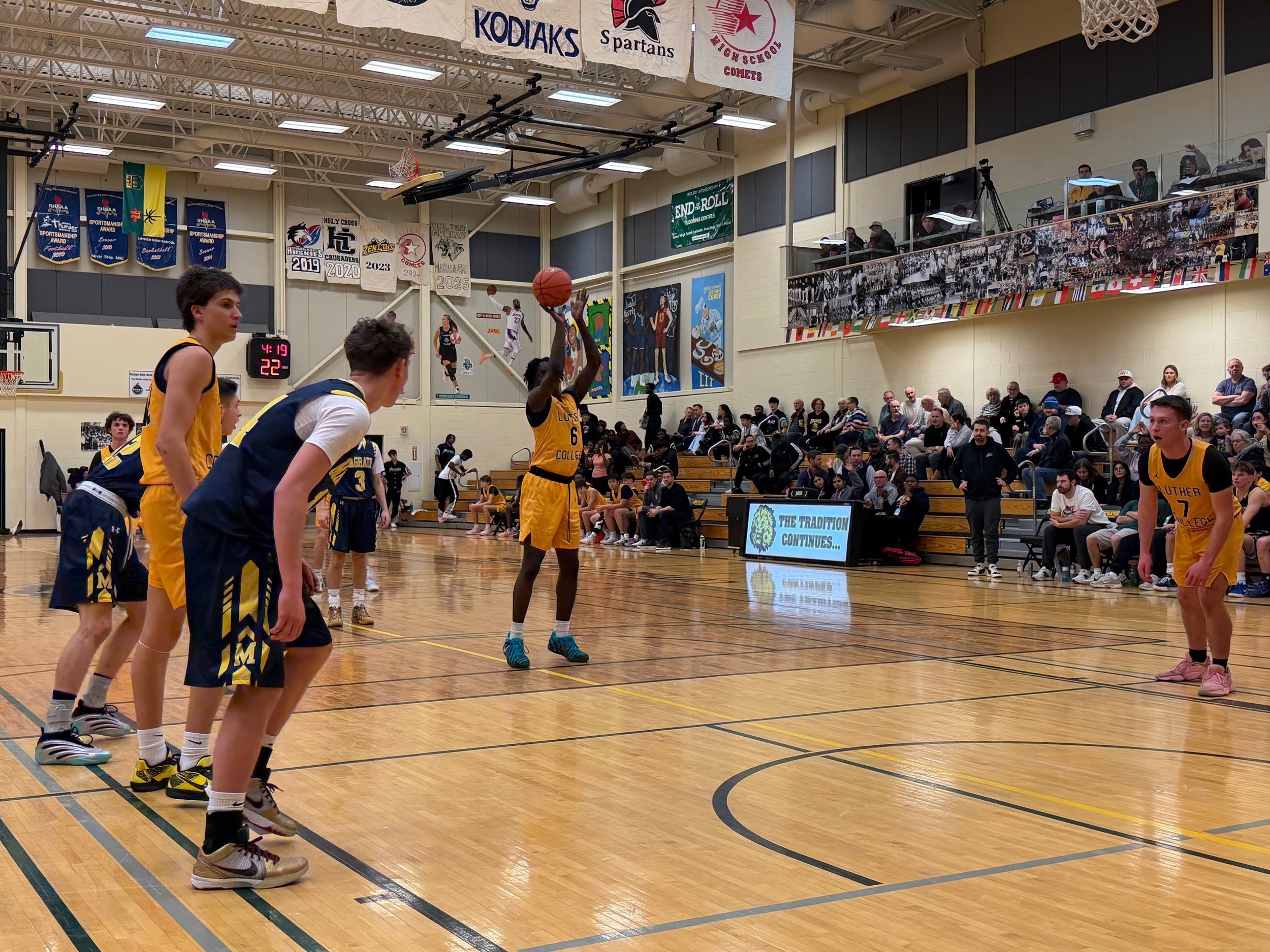 Free throw attempt at Luther College basketball tournament - Feb. 6, 2026.jpg