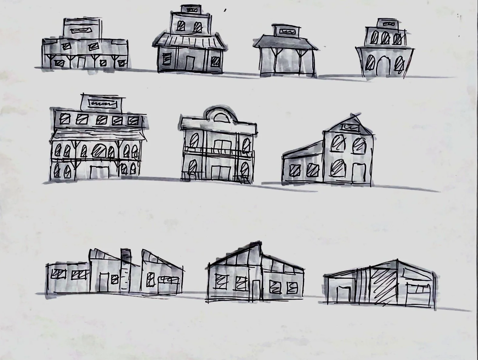 House & Structures Sketching