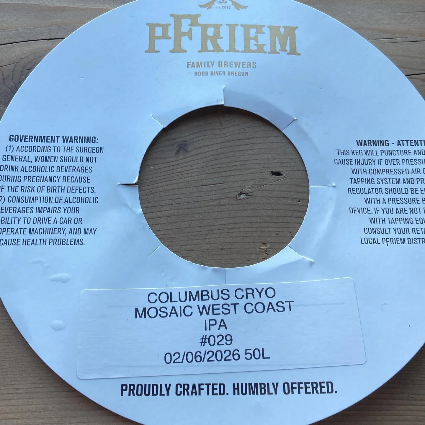 Fresh 🔥 from Pfriem🍻