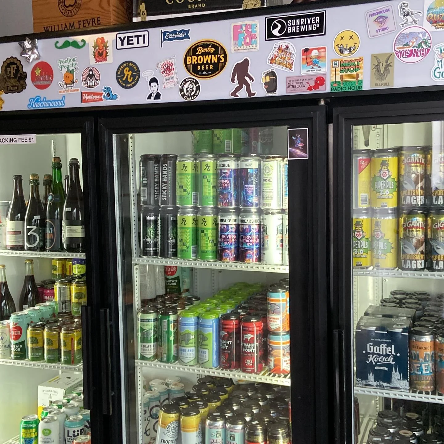 The cooler is fixed and cooling off all these delicious beers!!!