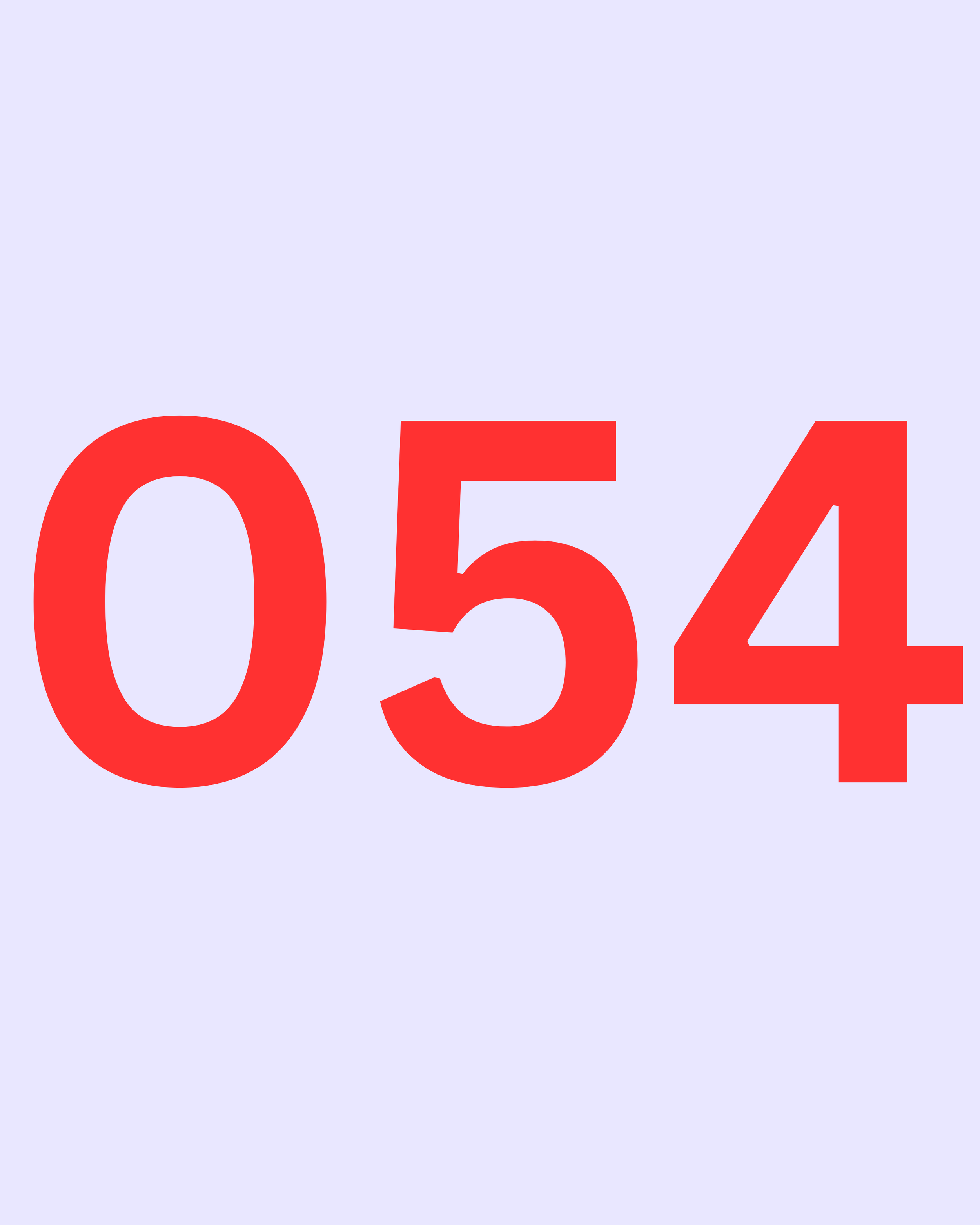 Large red numbers '054' on a light background.