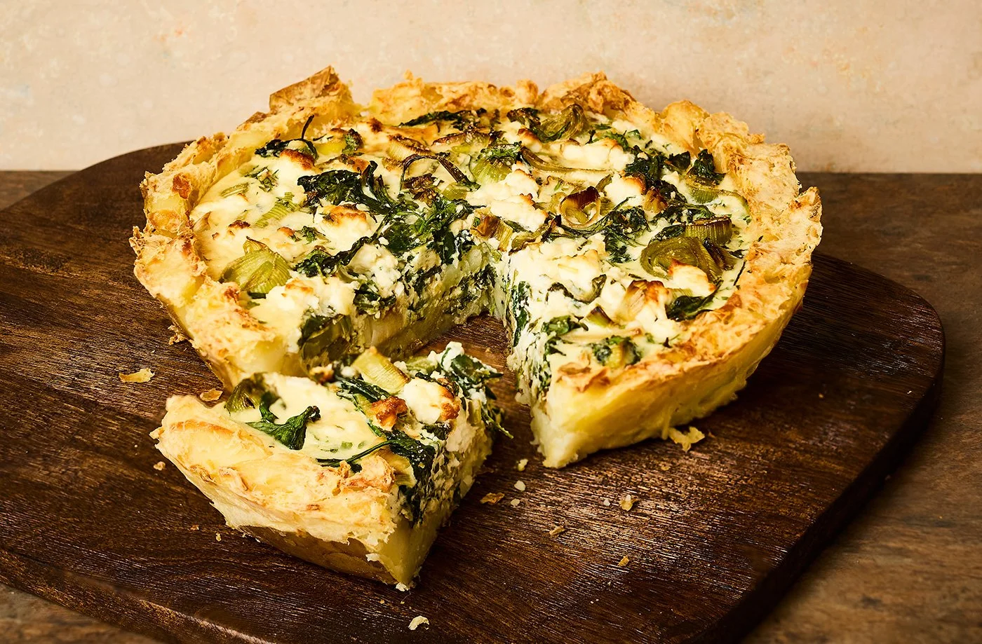 April Recipe: Veggie Quiche with Potato Crust