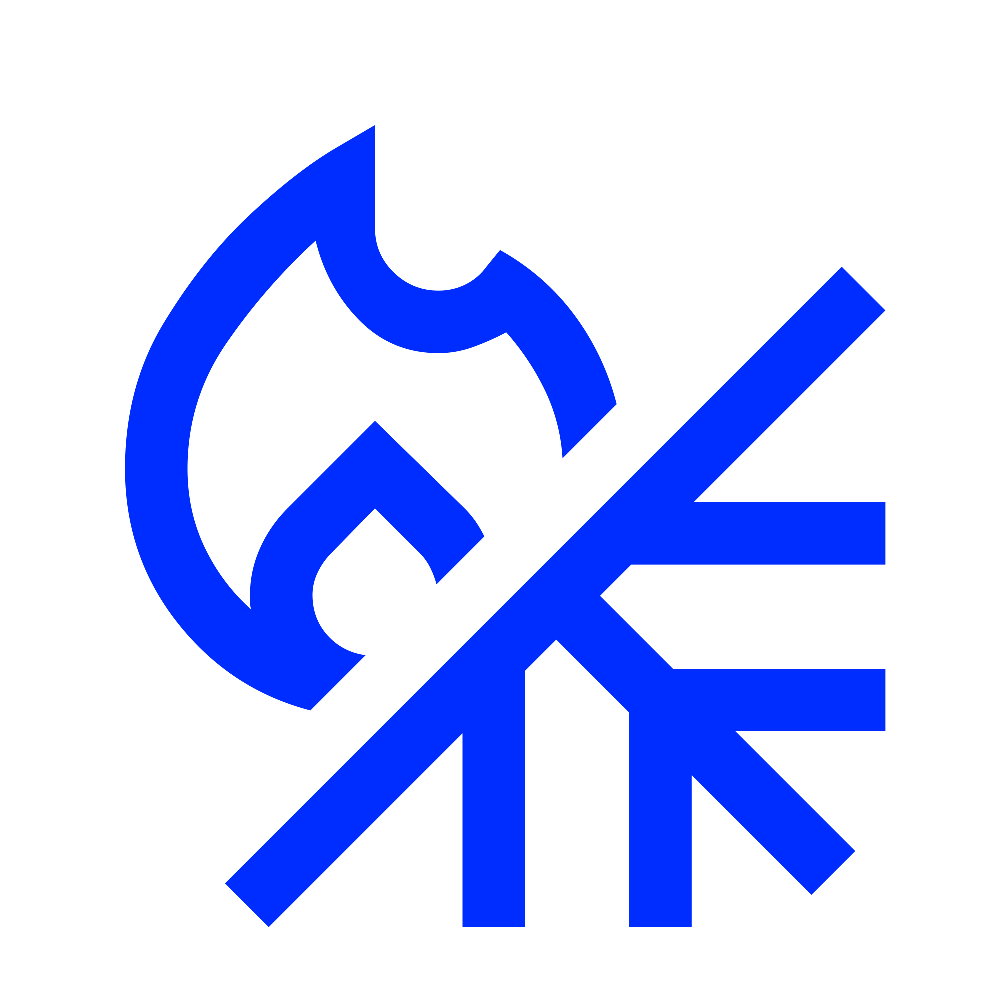 Blue geometric snowflake design on black background.