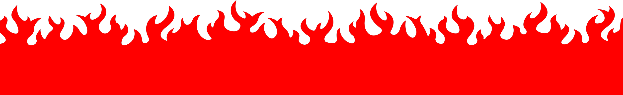 Pattern of black flames on a red background.