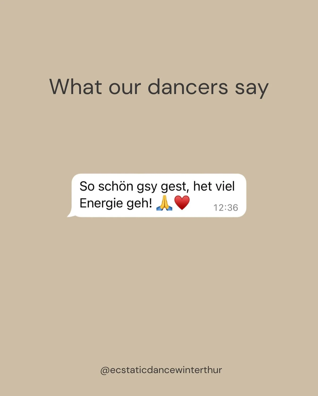 &ldquo;It was so beautiful yesterday, gave me a lot of energy.&rdquo;

Messages like this remind me why we do what we do.

And I&rsquo;m just as grateful for every dancer who shows up with their heart always - connected or disconnected, raw, hurting,