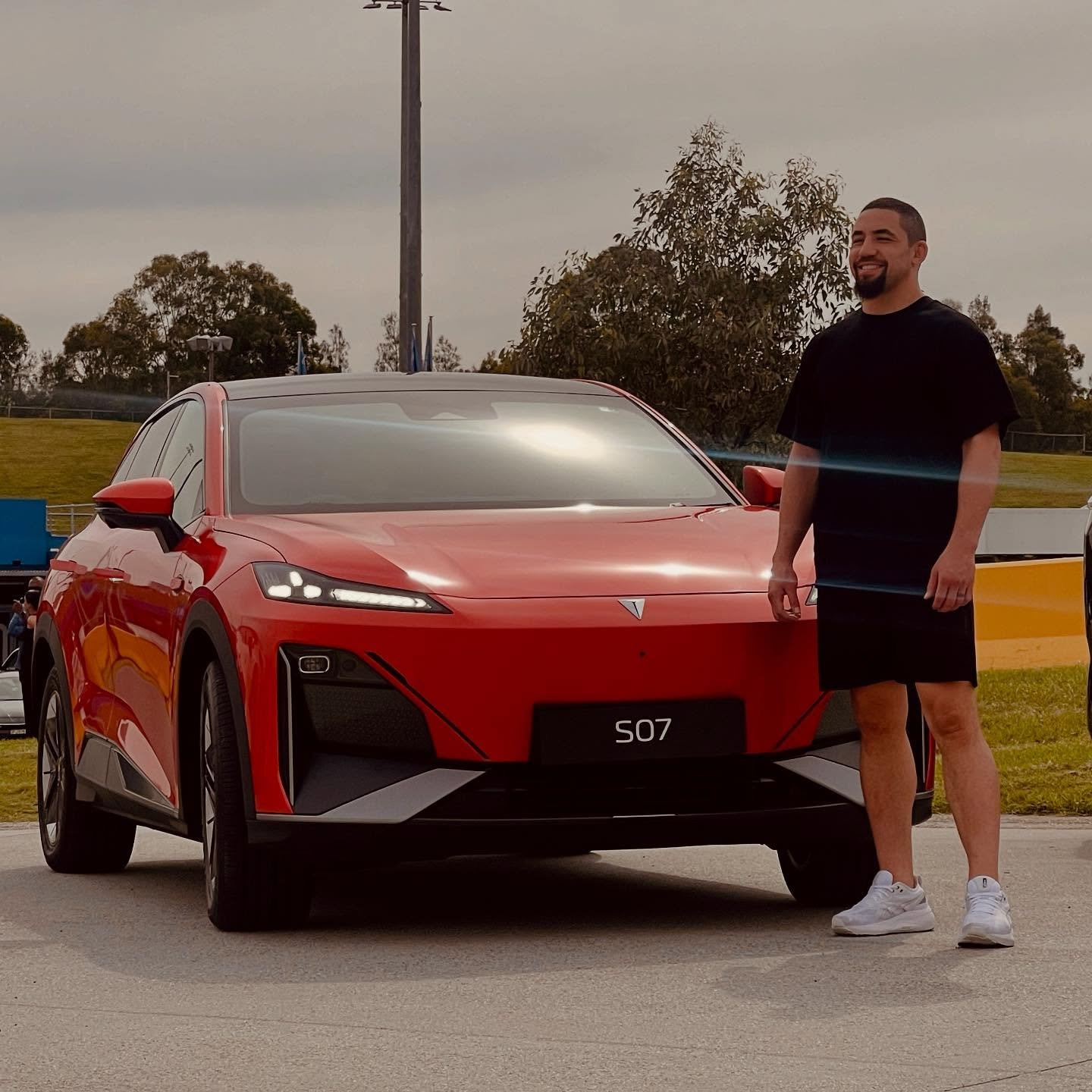 So we took @robbie.whittaker to the track and got him in a bunch of EVs!!! We gave him five cars, a track driver and no speed limit. I&rsquo;d say we just made another Aussie into an EV convert! And RW is a @ssfcrabbitohs , just an all round top fell
