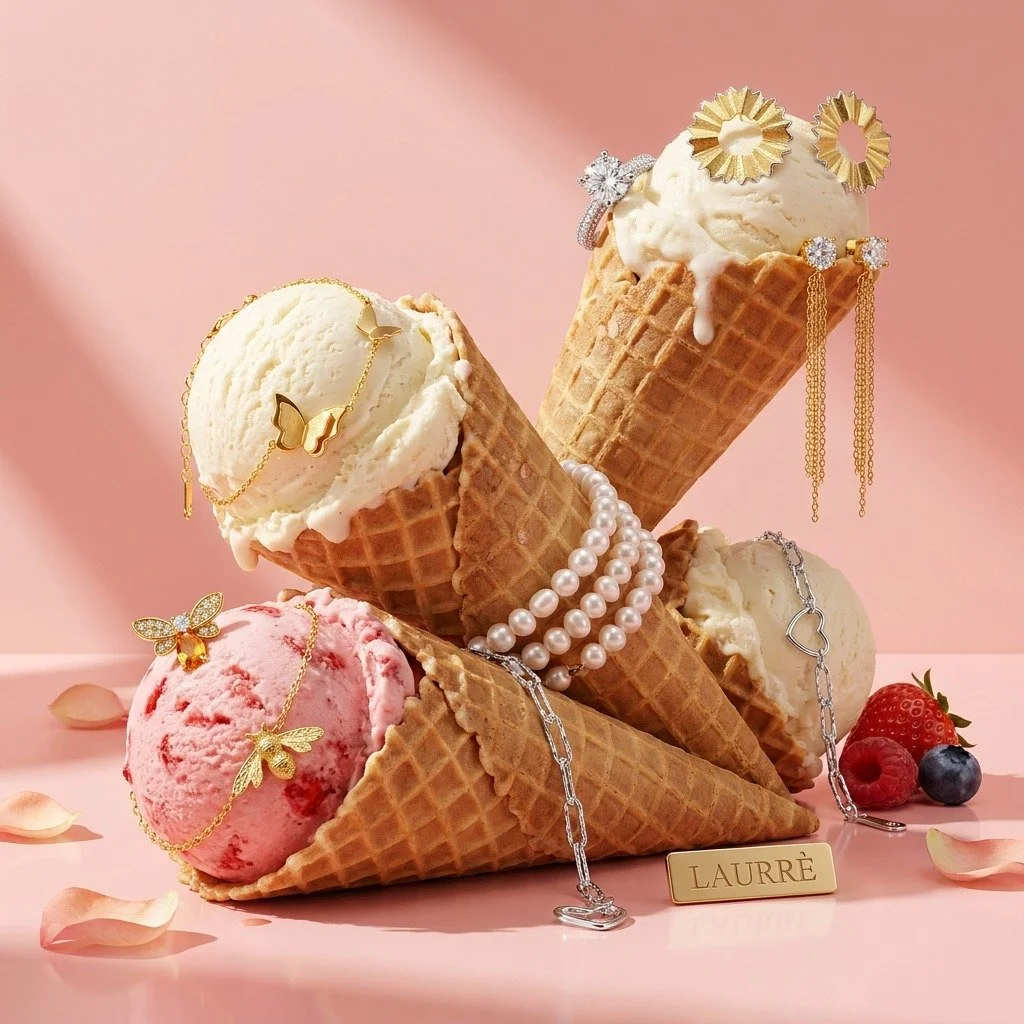 🍦✨ Summer looks sweeter with a little sparkle.

Meet the LAURR&Egrave; Summer Jewellery Collection &mdash; inspired by sunshine, soft pink skies and the little moments that make summer unforgettable. From delicate butterflies and playful bees to tim