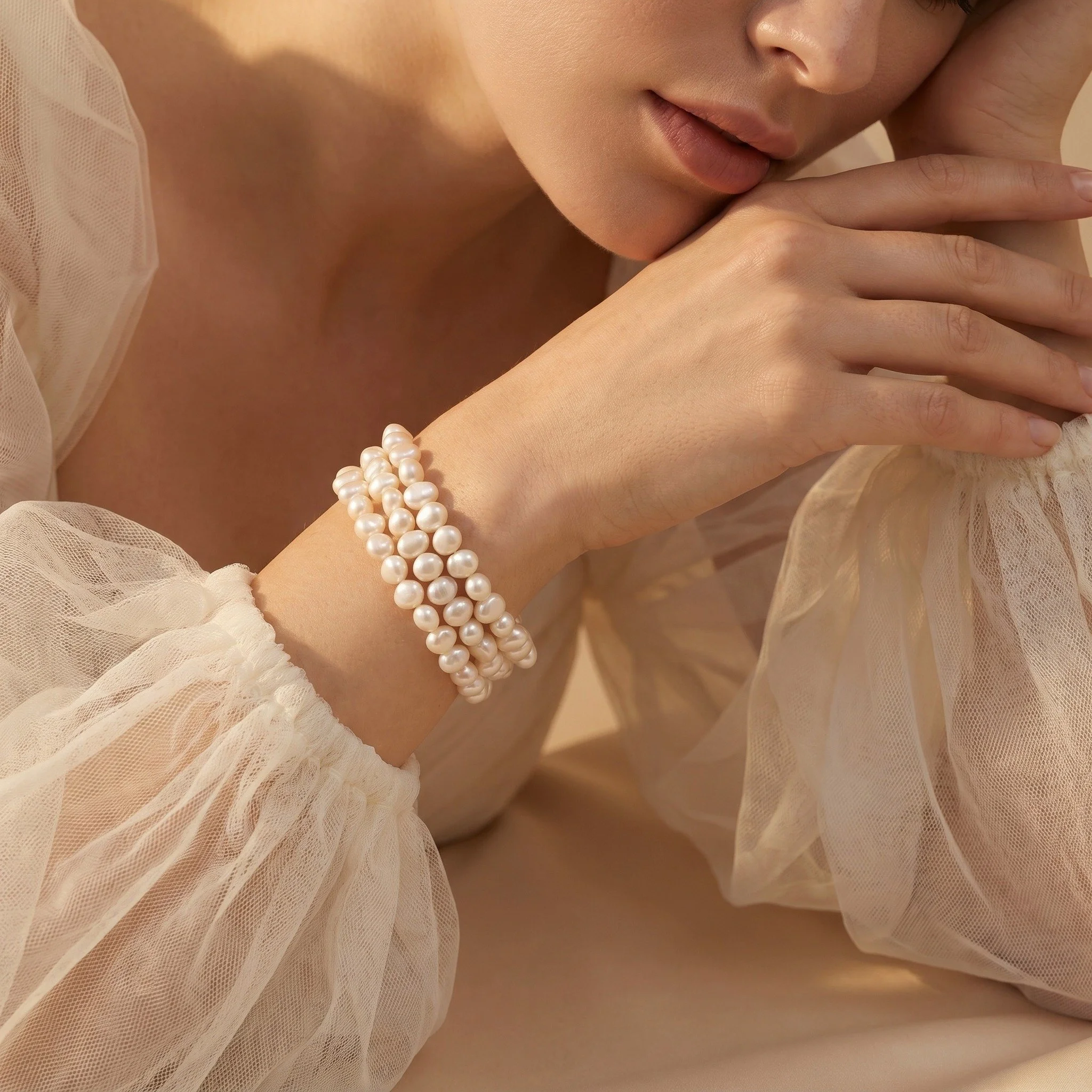 Our Freshwater Pearl Spiral Bracelet is handcrafted with naturally unique freshwater pearls, creating an organic asymmetrical silhouette that feels both modern and timeless.

A delicate statement piece designed to elevate every moment. Available at w