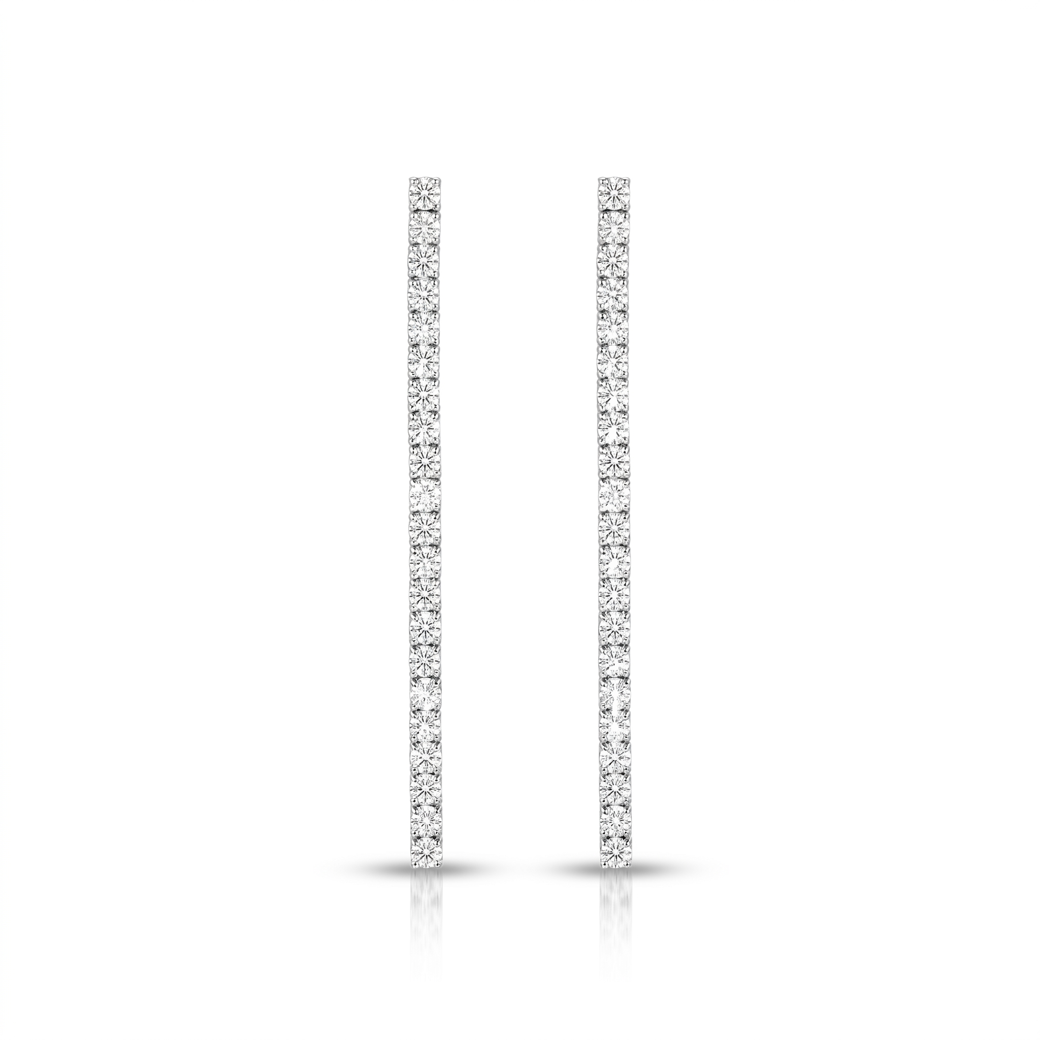 LUCIENNE Tennis Drop Earrings - 925 Sterling Silver Long Dangle Zirconia Earrings for Women