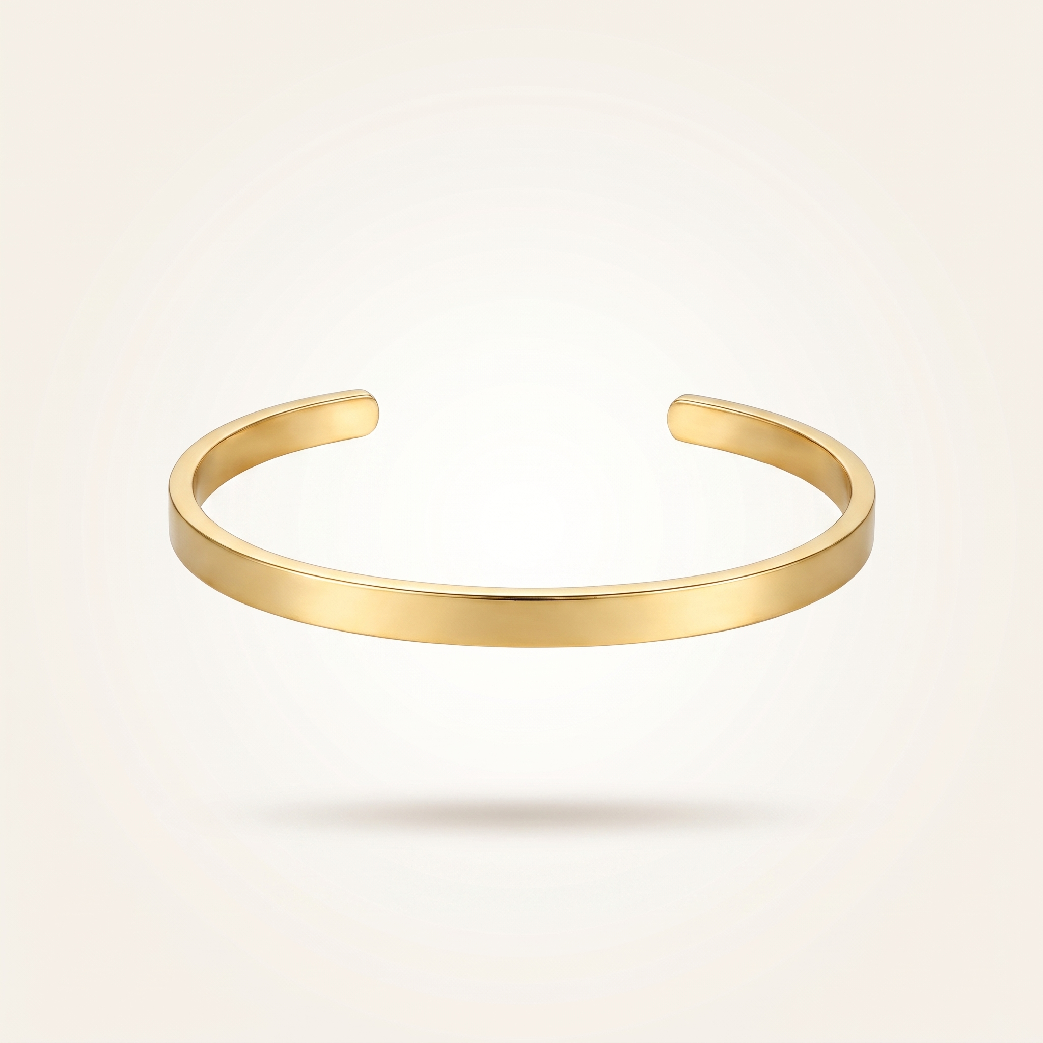 Polished Cuff Bracelet in Gold
