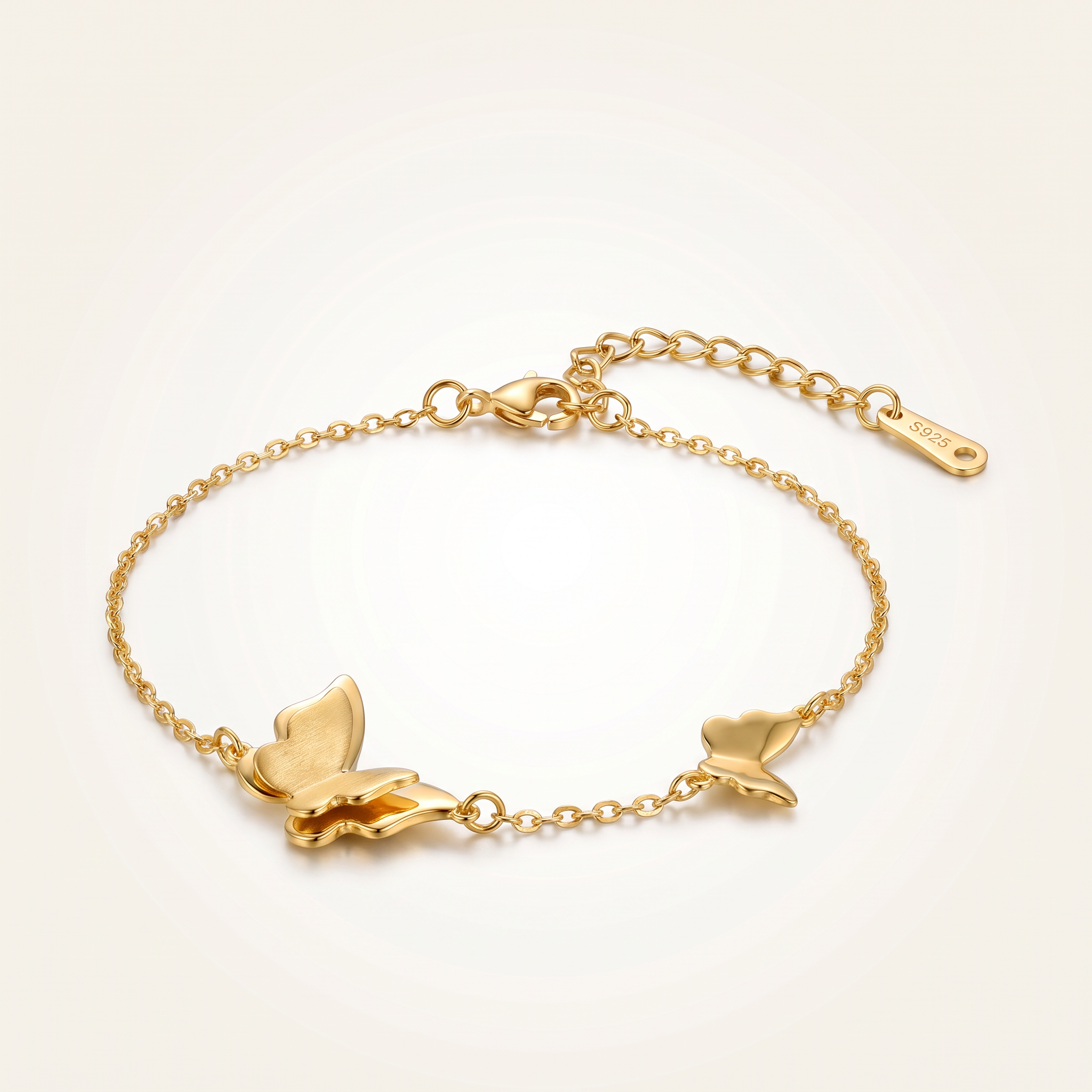Butterfly Charm Bracelet in Gold