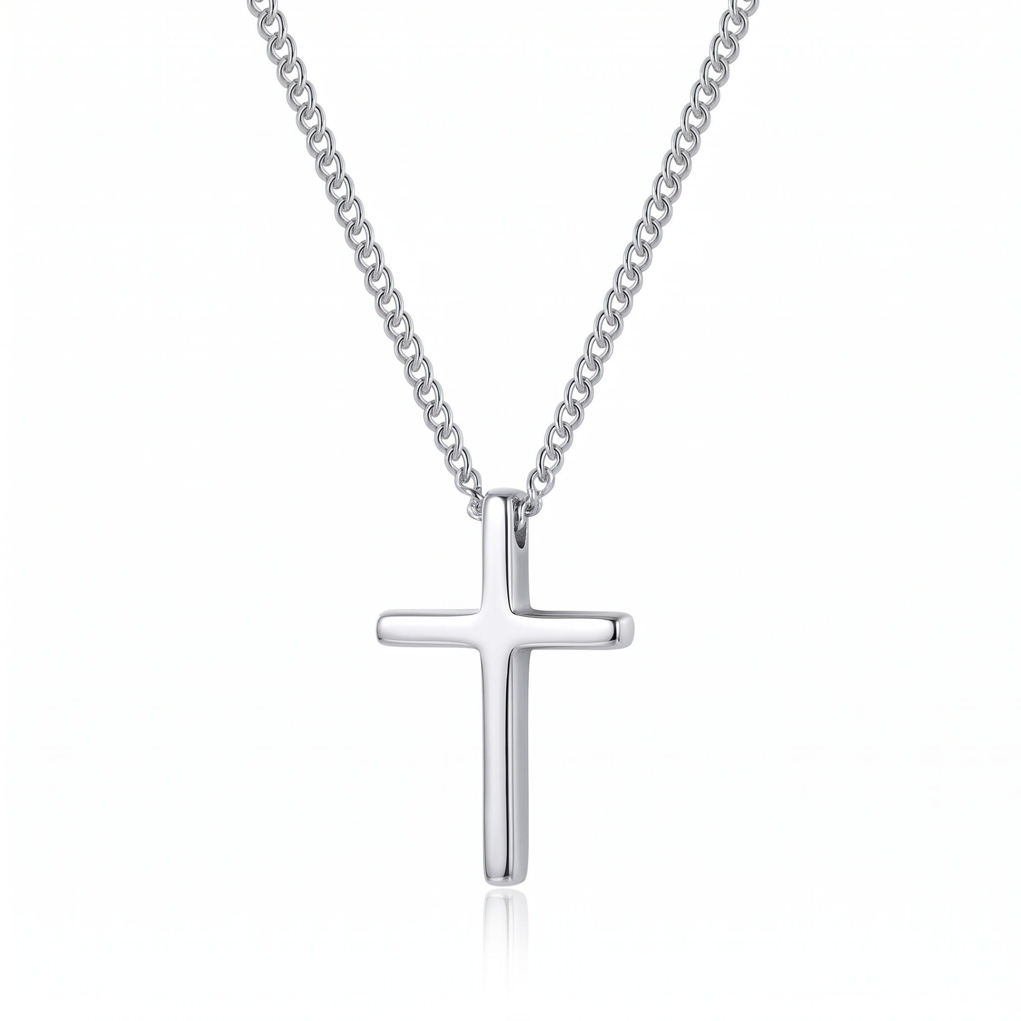 925 Sterling Silver Classic Cross Necklace Timeless Faith Pendant