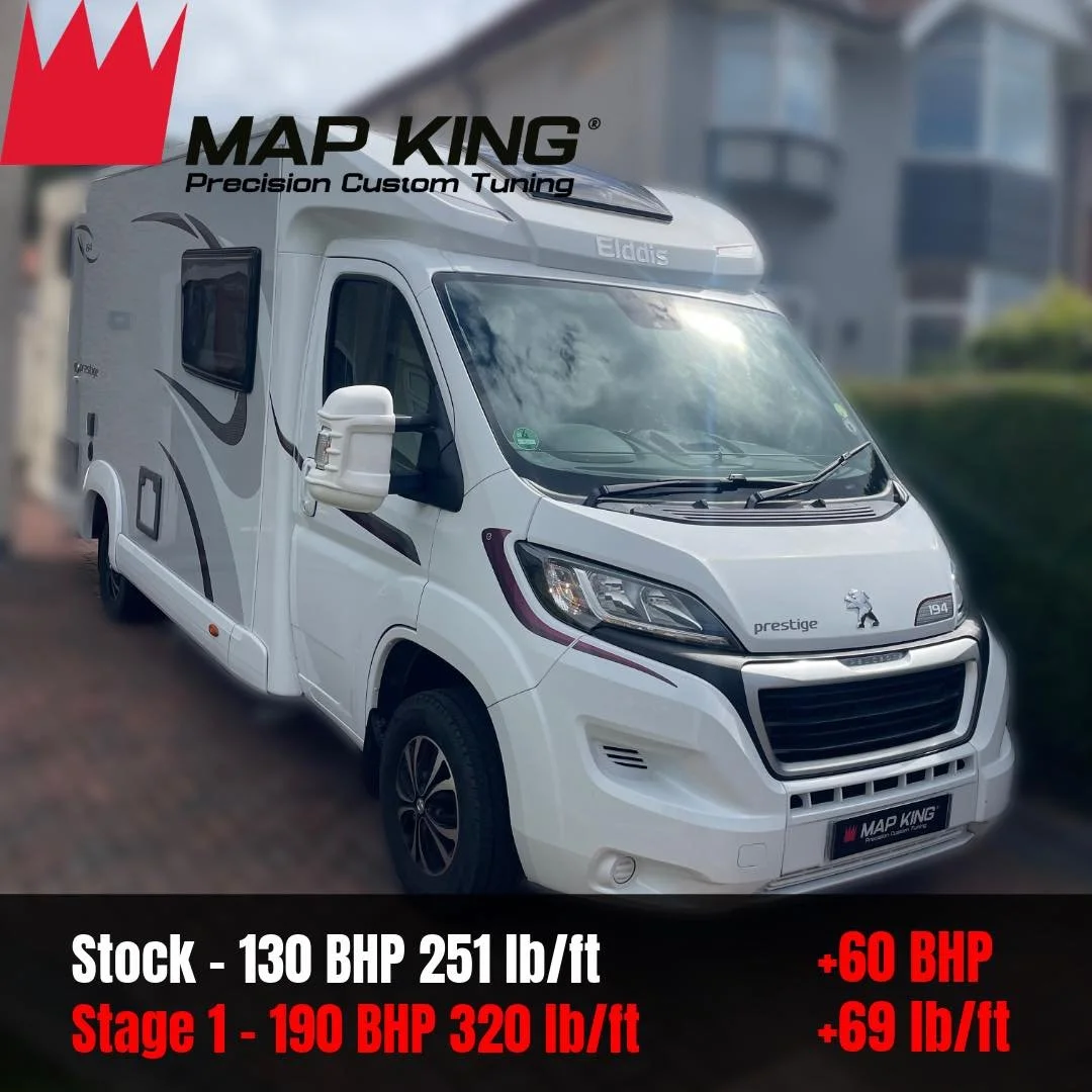 Peugeot Boxer 2.0 HDI Motorhome
&bull;
Stage 1 Performance Remap✅
&bull;
Adblue Solutions ✅
&bull;
Health Check ✅ 
&bull;
⚫️Stock - 130 BHP 251 lb/ft
🔴Stage 1 - 190 BHP 320 lb/ft
 + 60 BHP + 69 lb/ft
&bull;
This Motorhome got some really good gains 