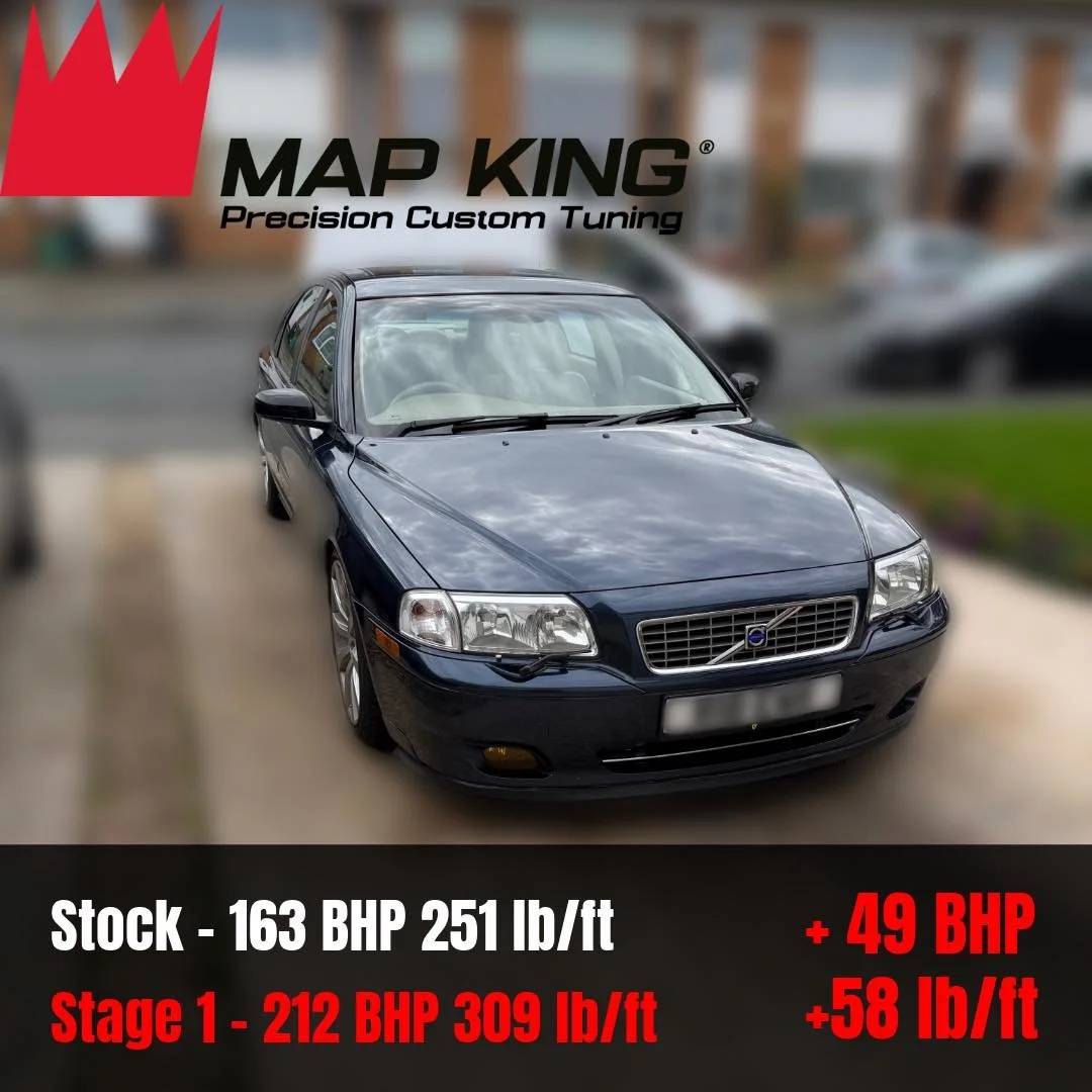 Volvo S80 D5 2004
&bull;
Stage 1 Performance Remap✅
&bull;
Hardcut Limiter✅
&bull;
Health Check ✅ 
&bull;
🔴Stock - 163 BHP 251 lb/ft
⚫️Stage 2+ - 212 BHP 309 lb/ft
 +49 BHP +58 lb/ft
&bull;
This Volvo requires us to access its ecu via boot mode whic