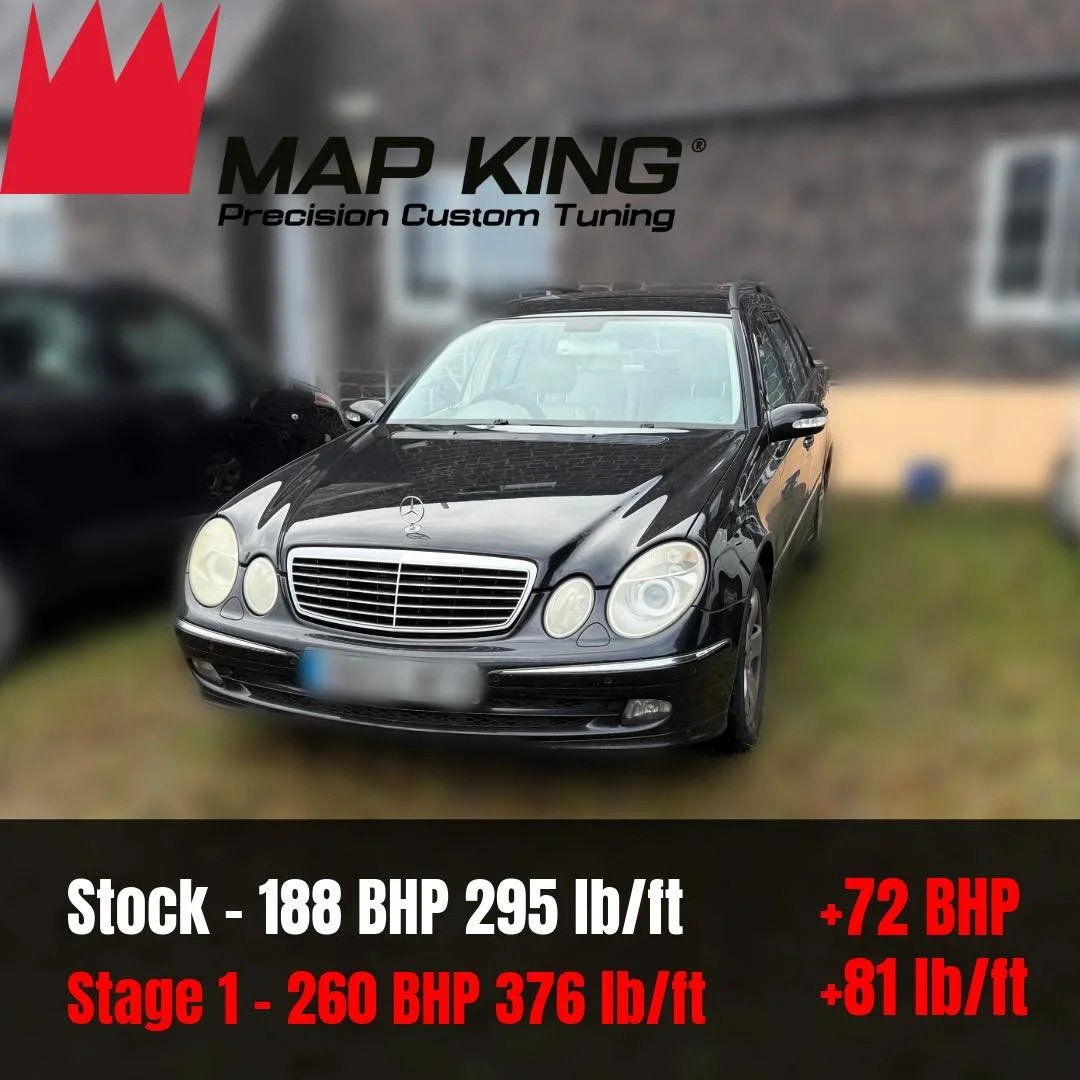 Mercedes E280 CDI 2005
&bull;
Stage 1 Performance Remap✅
&bull;
EGR Solutions✅
&bull;
Health Check ✅ 
&bull;
🔴Stock - 188 BHP 295 lb/ft
⚫️Stage 1 - 260 BHP 376 lb/ft
 +72BHP +81 lb/ft
&bull;
This Mercedes gained decent power across the board with im