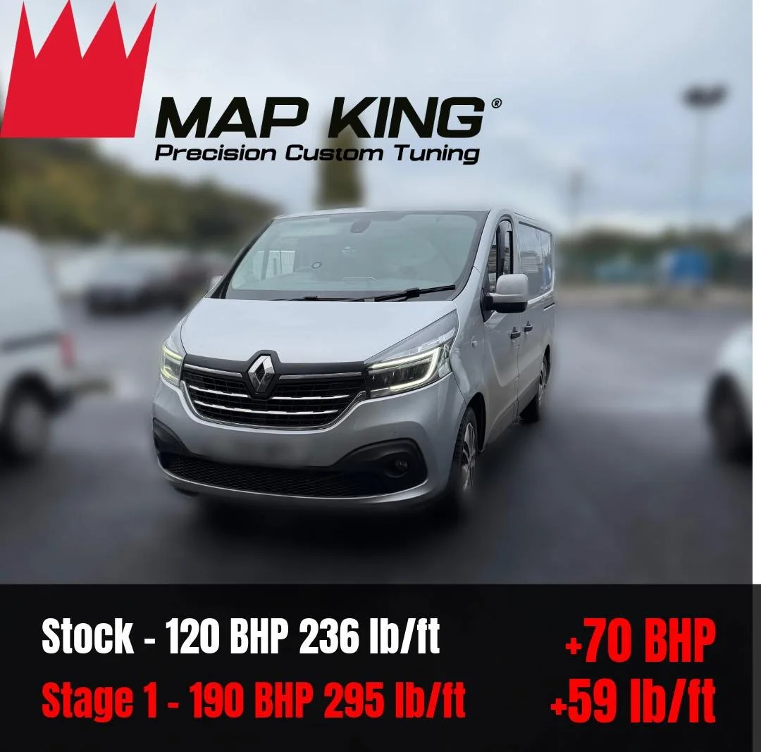Renault Trafic 2.0 DCI 2019
&bull;
Stage 1 Performance Remap✅
&bull;
Health Check ✅ 
&bull;
🔴Stock - 120 BHP 236 lb/ft
⚫️Stage 1 - 190 BHP 295 lb/ft
 +70 BHP +59 lb/ft
&bull;
This van came to us after receiving a remap they weren&rsquo;t particularl