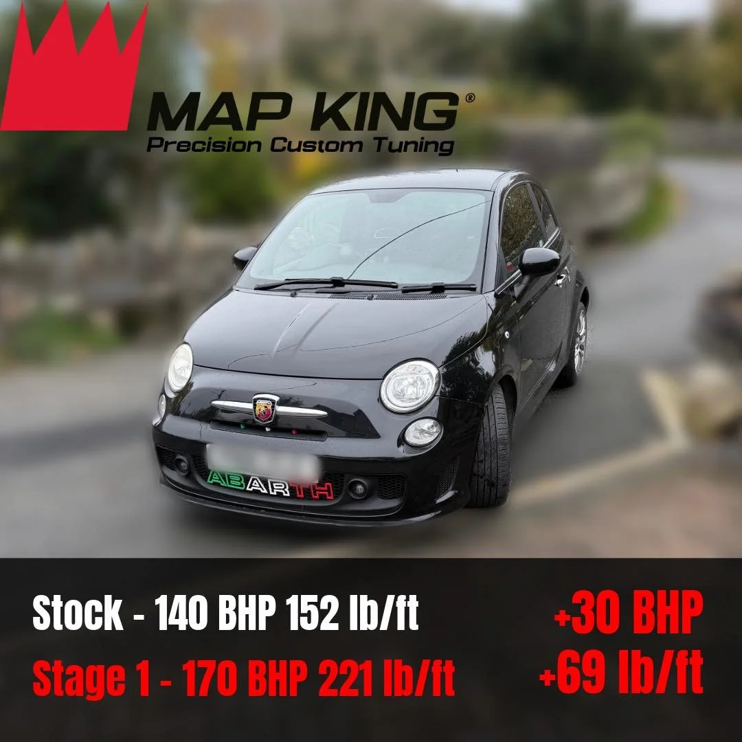Abarth 595 1.4 T-Jet 2016
&bull;
Stage 1 Performance Remap✅
&bull;
Health Check ✅ 
&bull;
🔴Stock - 140 BHP 152 lb/ft
⚫️Stage 1 - 170 BHP 221 lb/ft
 +30 BHP +69 lb/ft
&bull;
The owner of this lovely little abarth was interested in more power so that&