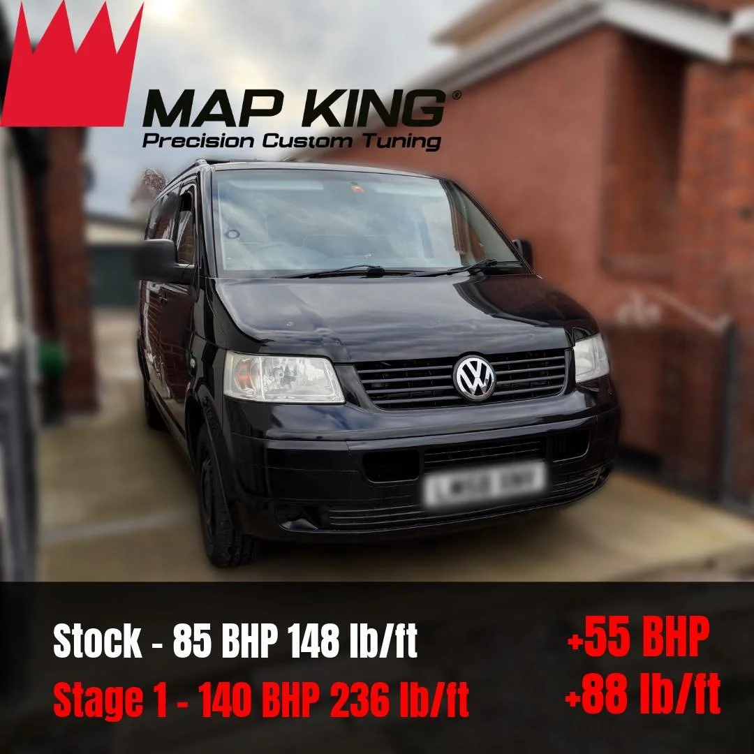 VW Transporter T5 1.9 TDI 2008
&bull;
Stage 1 Performance Remap✅
&bull;
Health Check ✅ 
&bull;
🔴Stock - 85 BHP 148 lb/ft
⚫️Stage 1 - 140 BHP 236 lb/ft
 +55 BHP +88 lb/ft
&bull;
This camper has been all over Europe and the customer was struggling to 