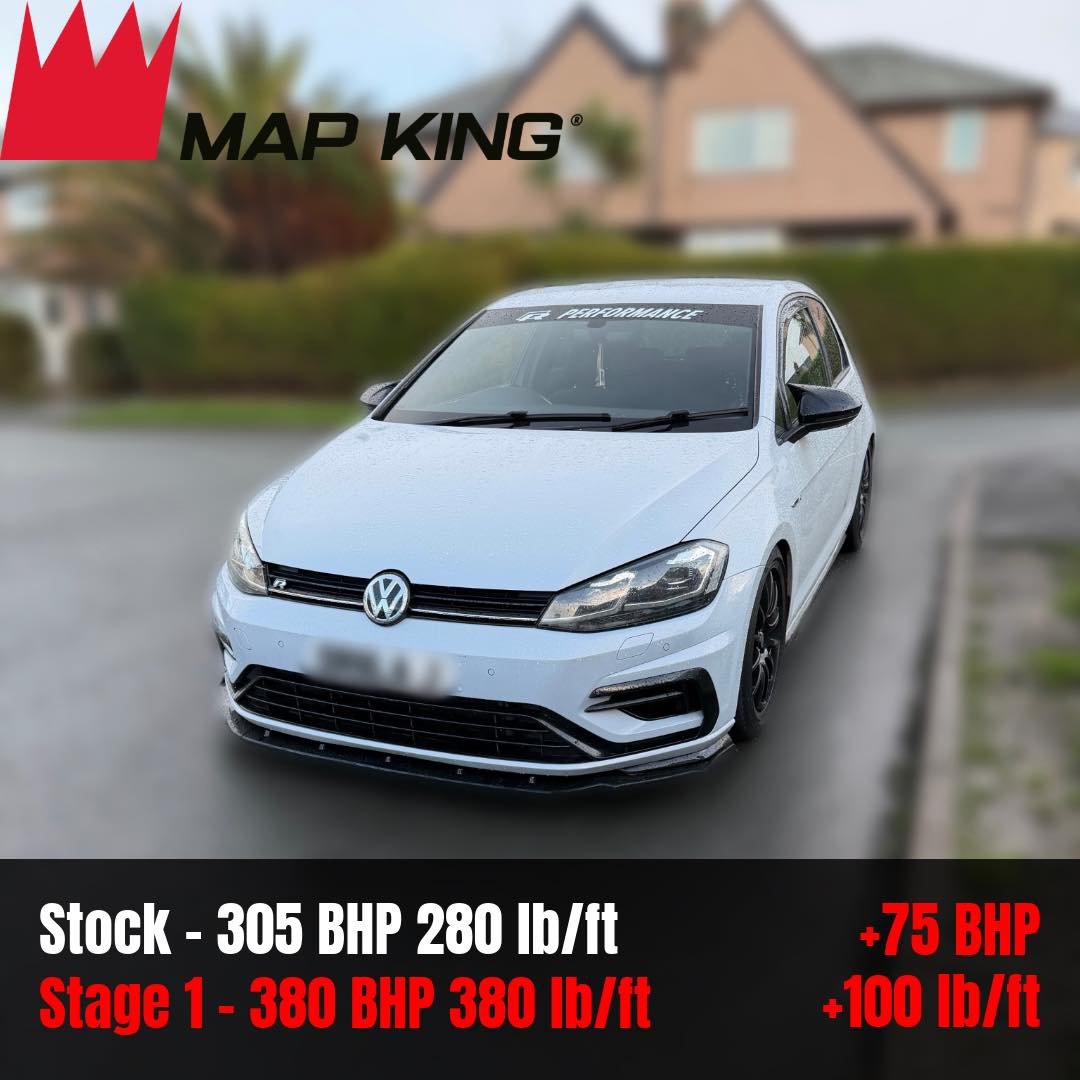 Volkswagen Golf R Mk 7.5 2017
&bull;
Stage 1 Performance Remap✅
&bull;
Health Check ✅ 
&bull;
🔴Stock - 305 BHP 280 lb/ft
⚫️Stage 1 - 380 BHP 380 lb/ft
 +75 BHP +100 lb/ft
&bull;
This Golf is a serious bit of kit with really good tuning capability, i